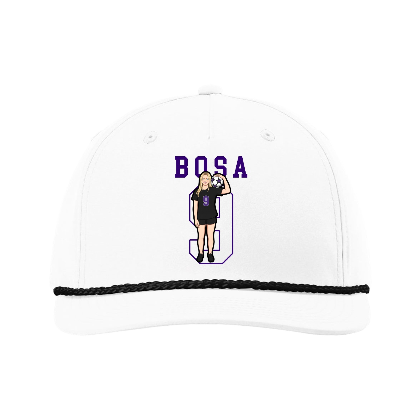 Five-Panel Classic Rope Cap — Shirsey in White