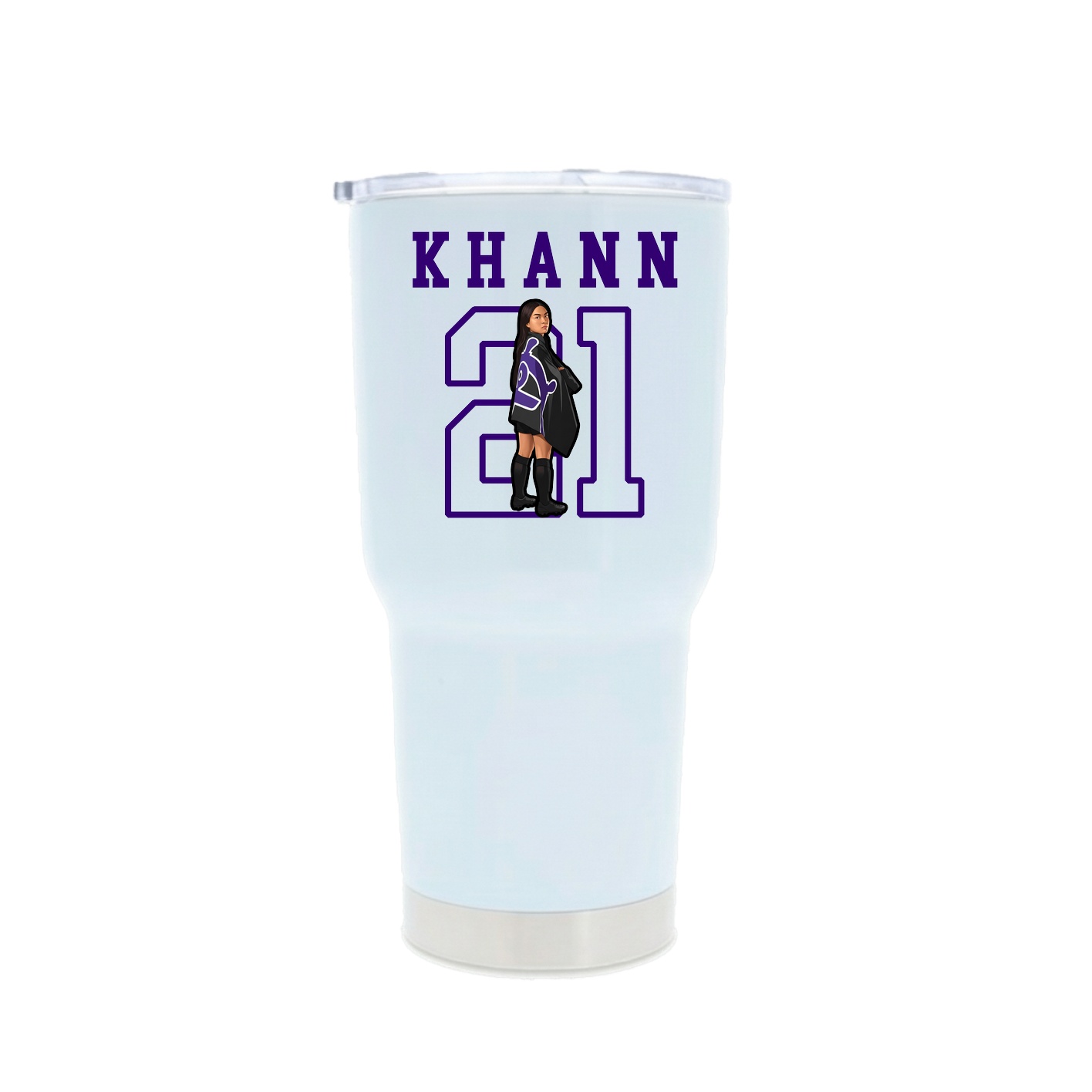30oz Stainless Steel Tumbler — Shirsey in White