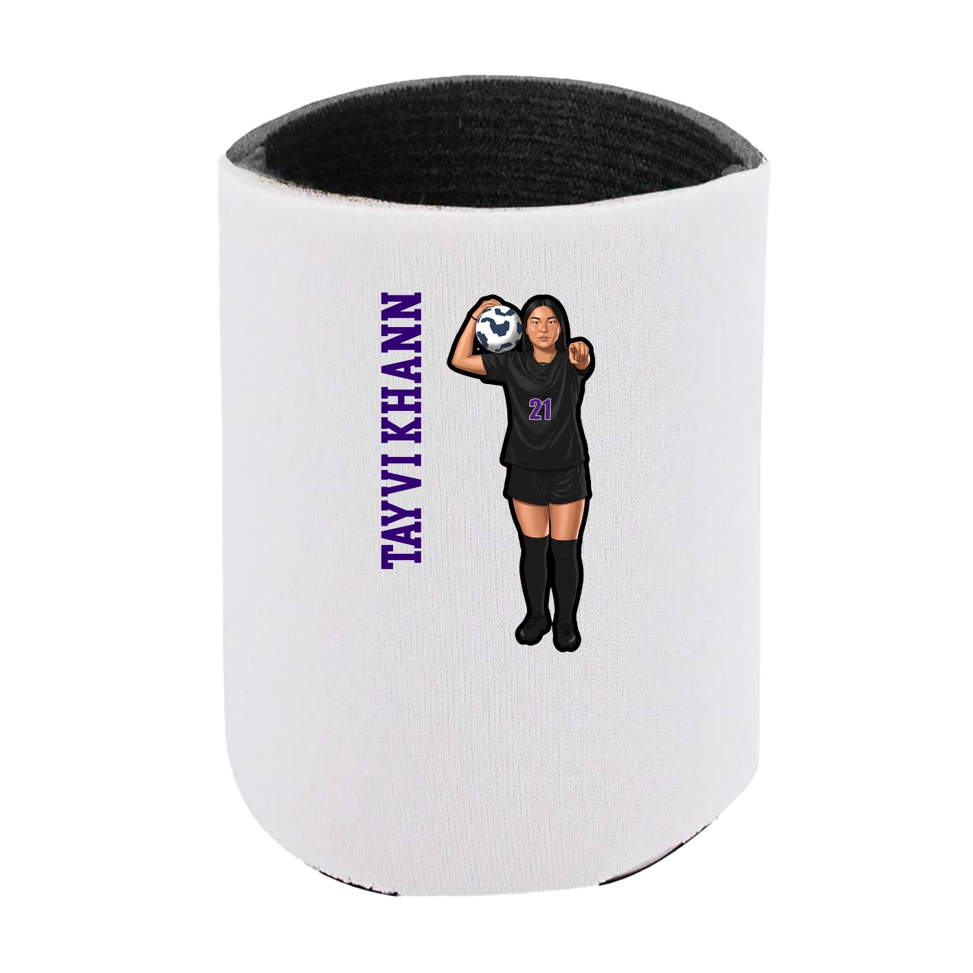 Can Holder — Name Vertical in White