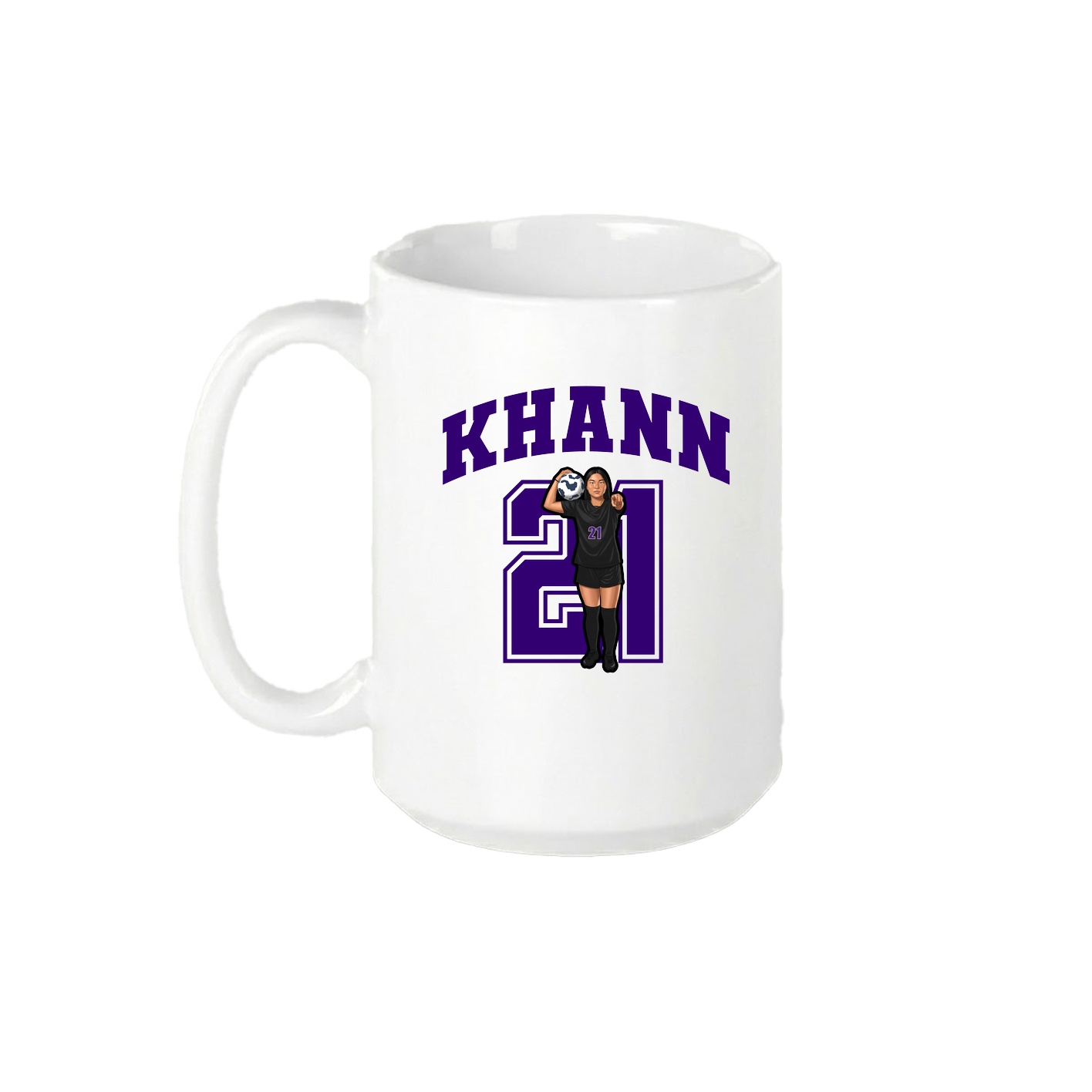 15oz Coffee Mug — Number in White