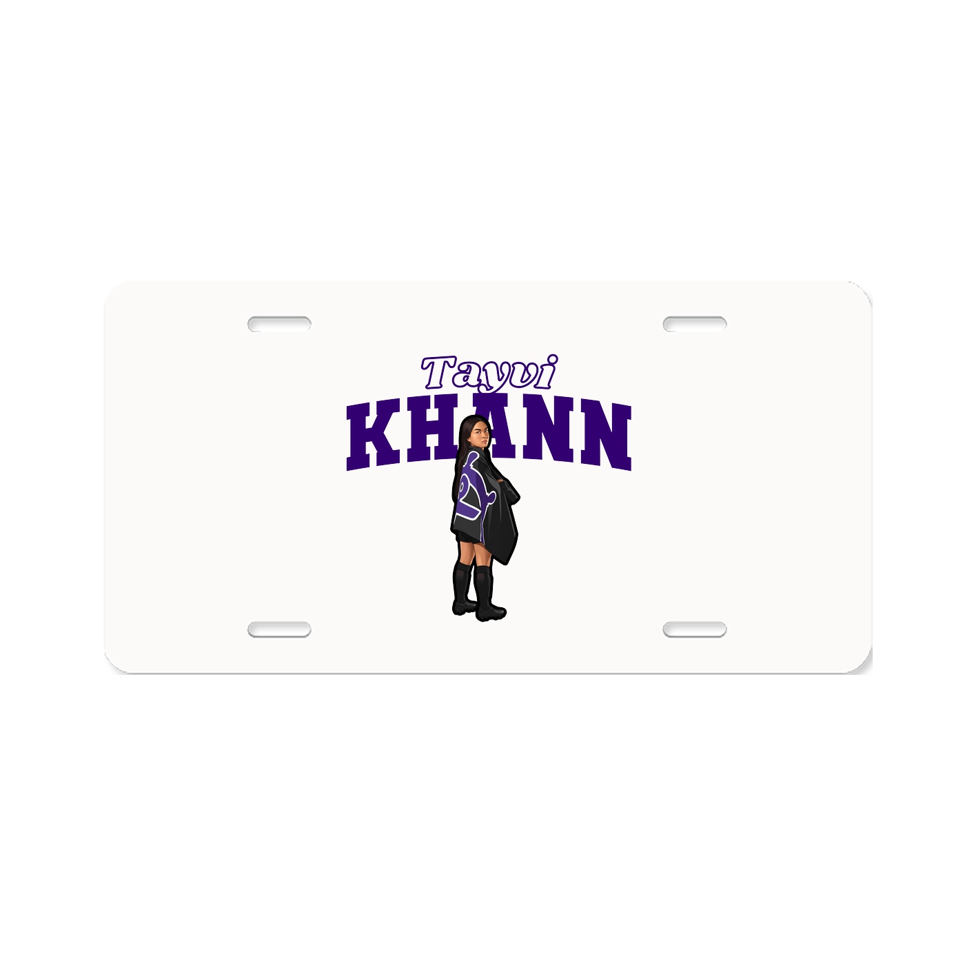 License Plate — Name Arch in Classic