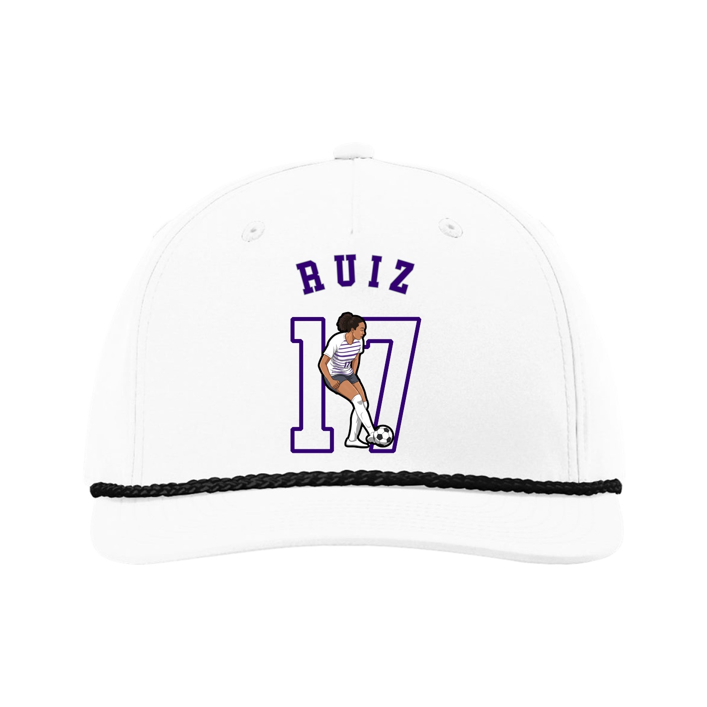 Five-Panel Classic Rope Cap — Shirsey Arch in White