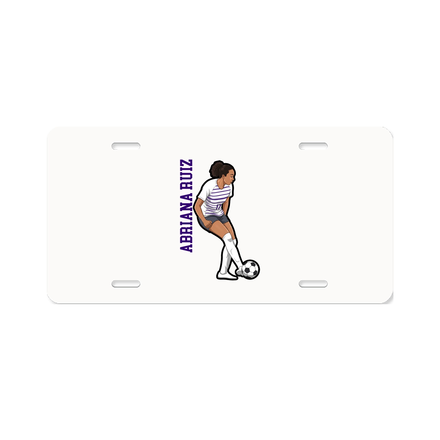 License Plate — Name Vertical in Classic