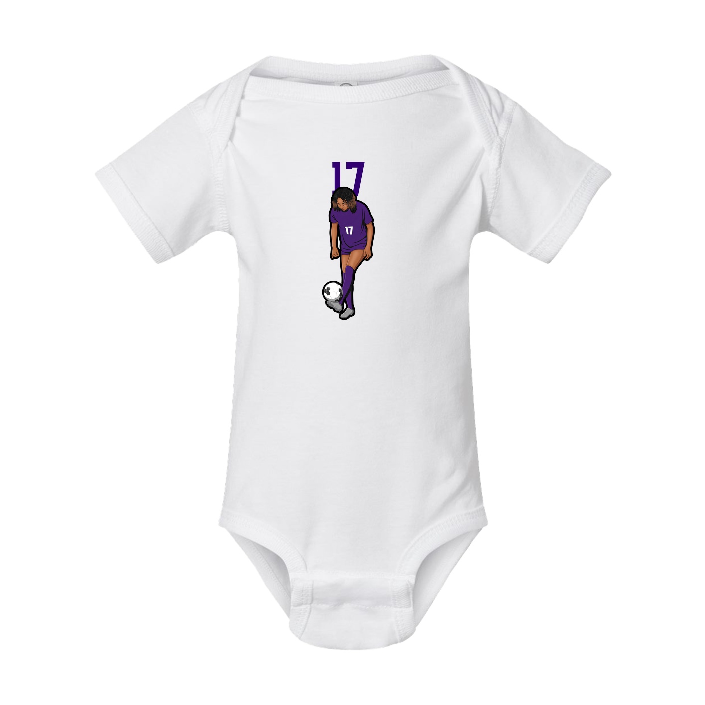 Baby Onesie — Number Top in White