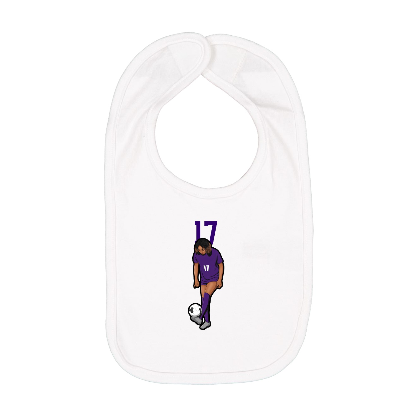 Infant Bib — Number Top in White