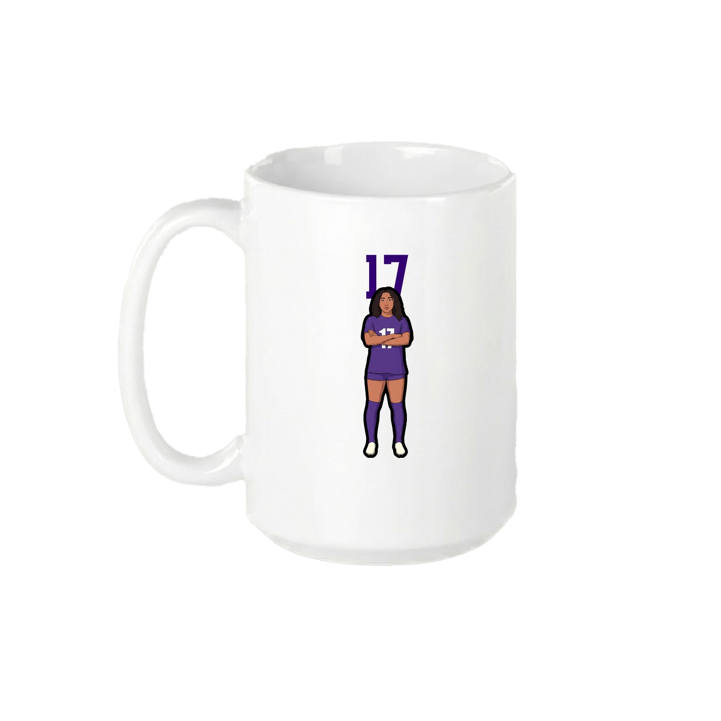 15oz Coffee Mug — Number Top in White