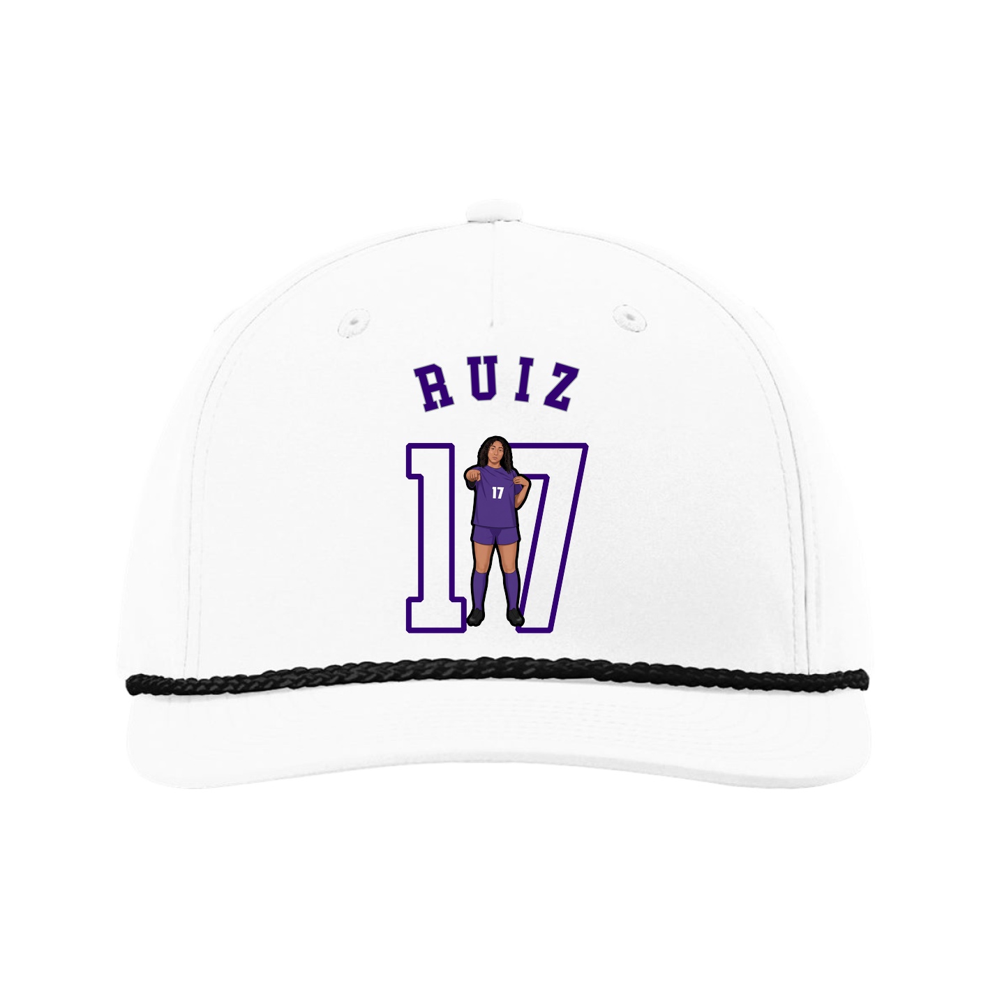 Five-Panel Classic Rope Cap — Shirsey Arch in White
