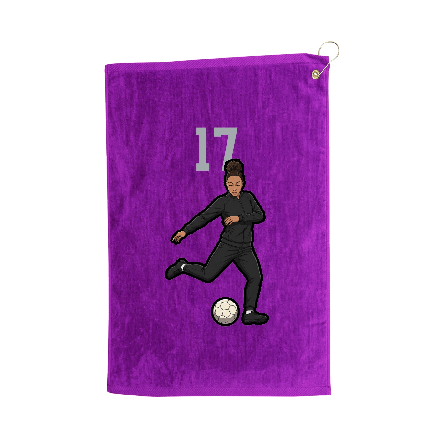 Golf Towel — Number Top in Purple