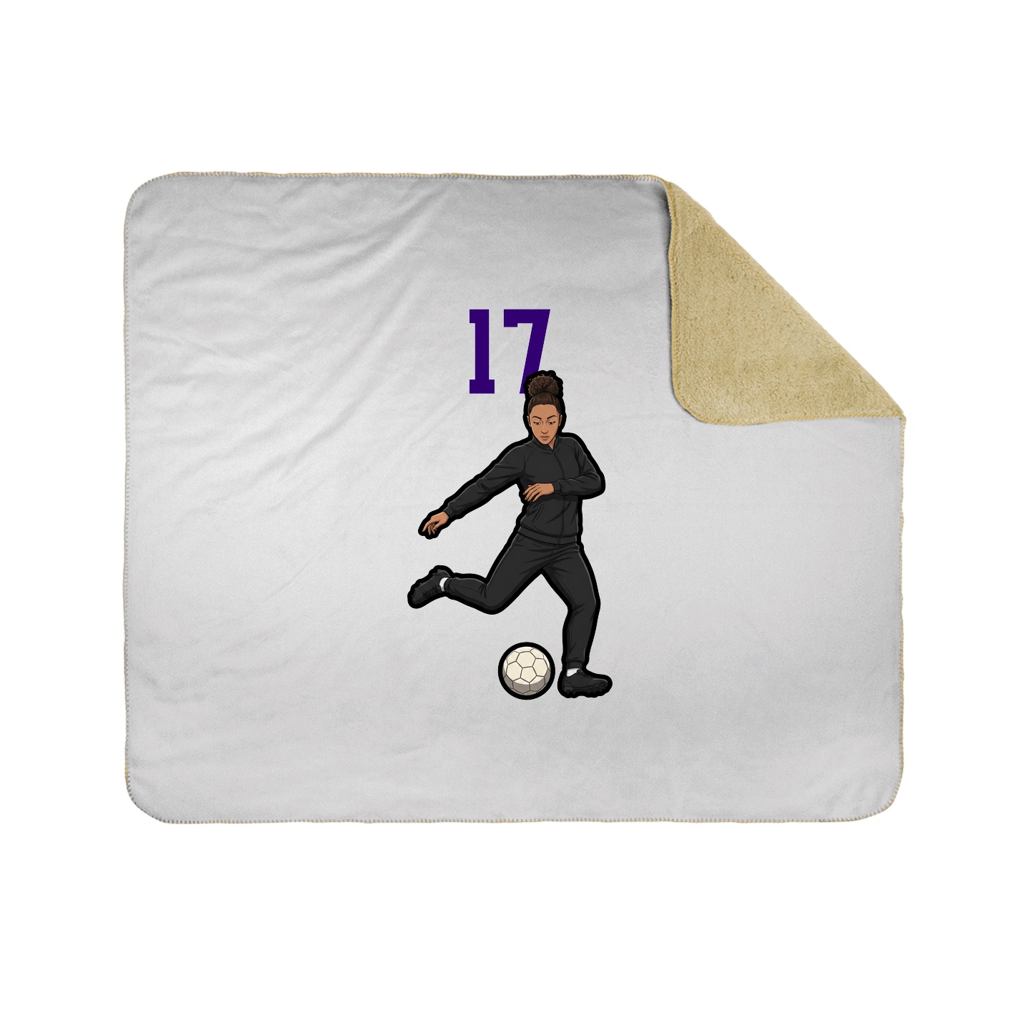 Throw Blanket — Number Top in White