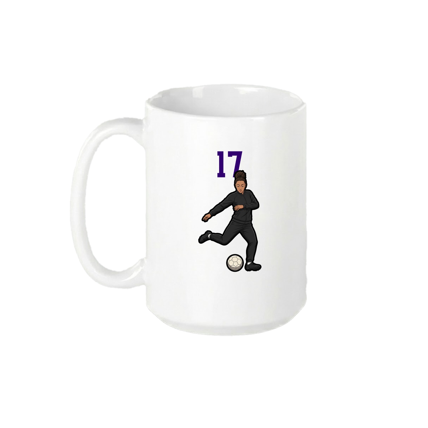 15oz Coffee Mug — Number Top in White