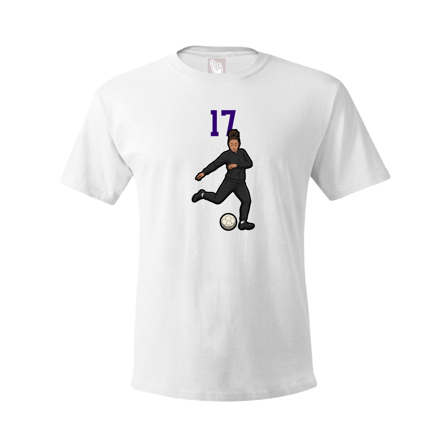 Youth Tee — Number Top in White