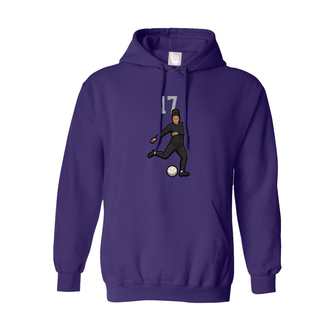 Youth Hoodie — Number Top in Purple