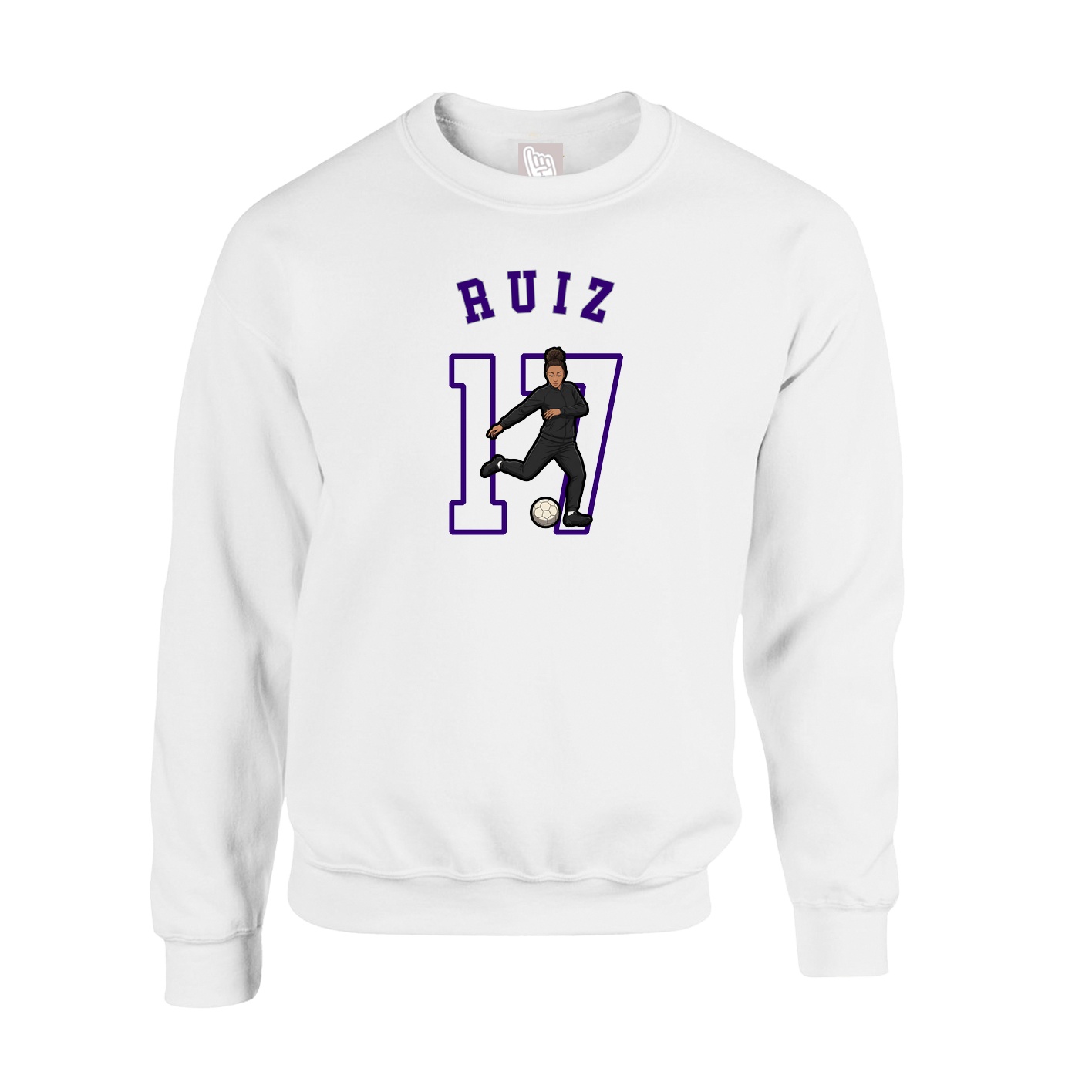 Fleece Crew — Shirsey Arch in White
