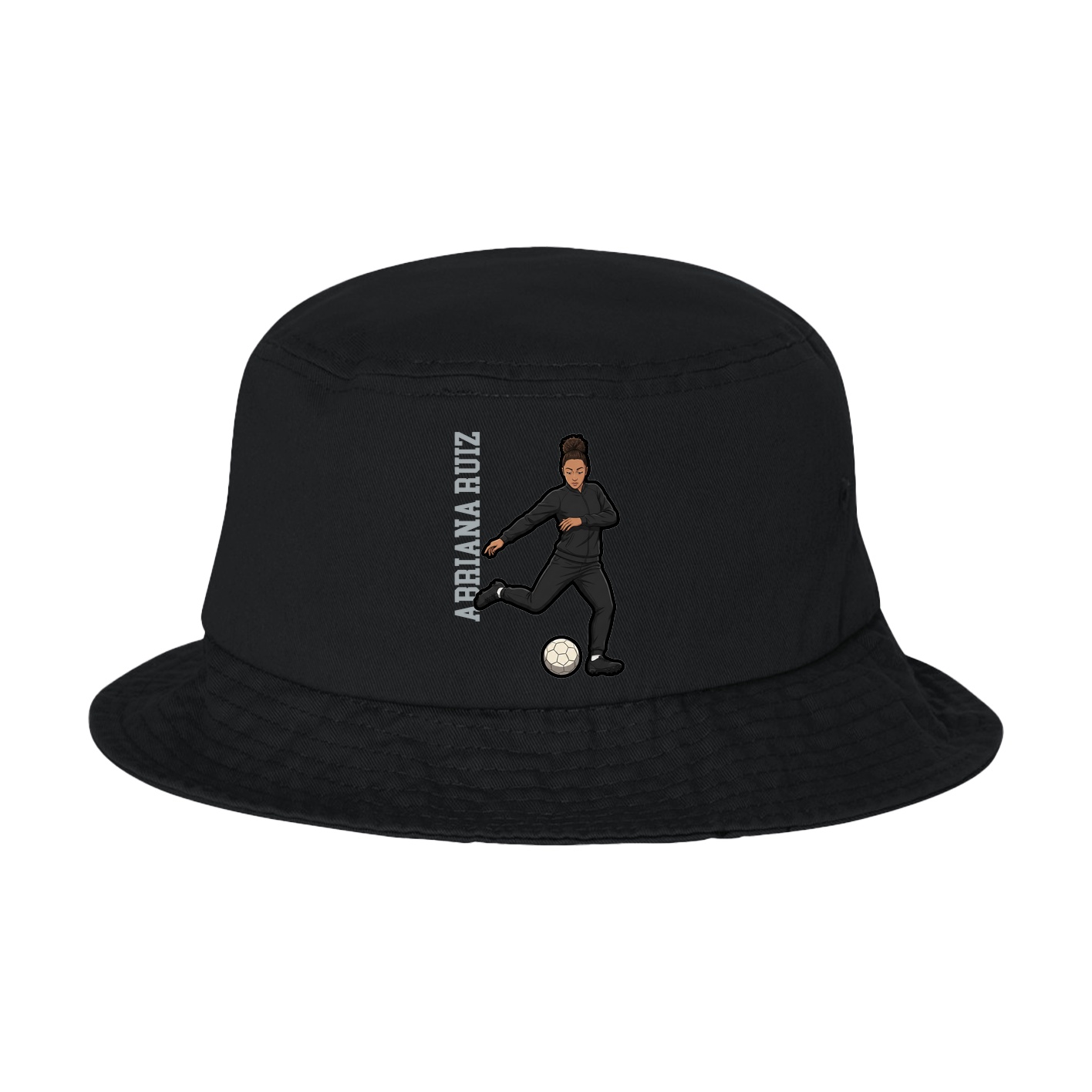 Bucket Cap — Name Vertical in Black