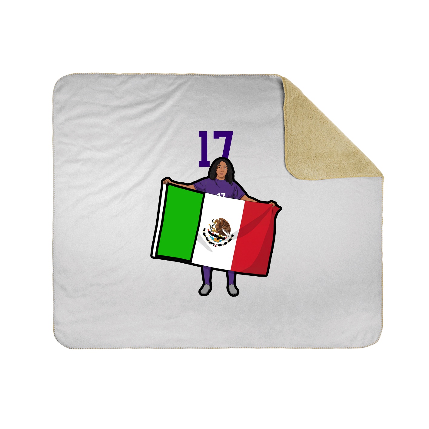 Throw Blanket — Number Top in White