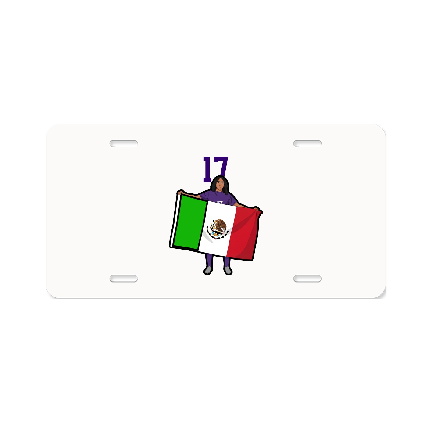 License Plate — Number Top in Classic