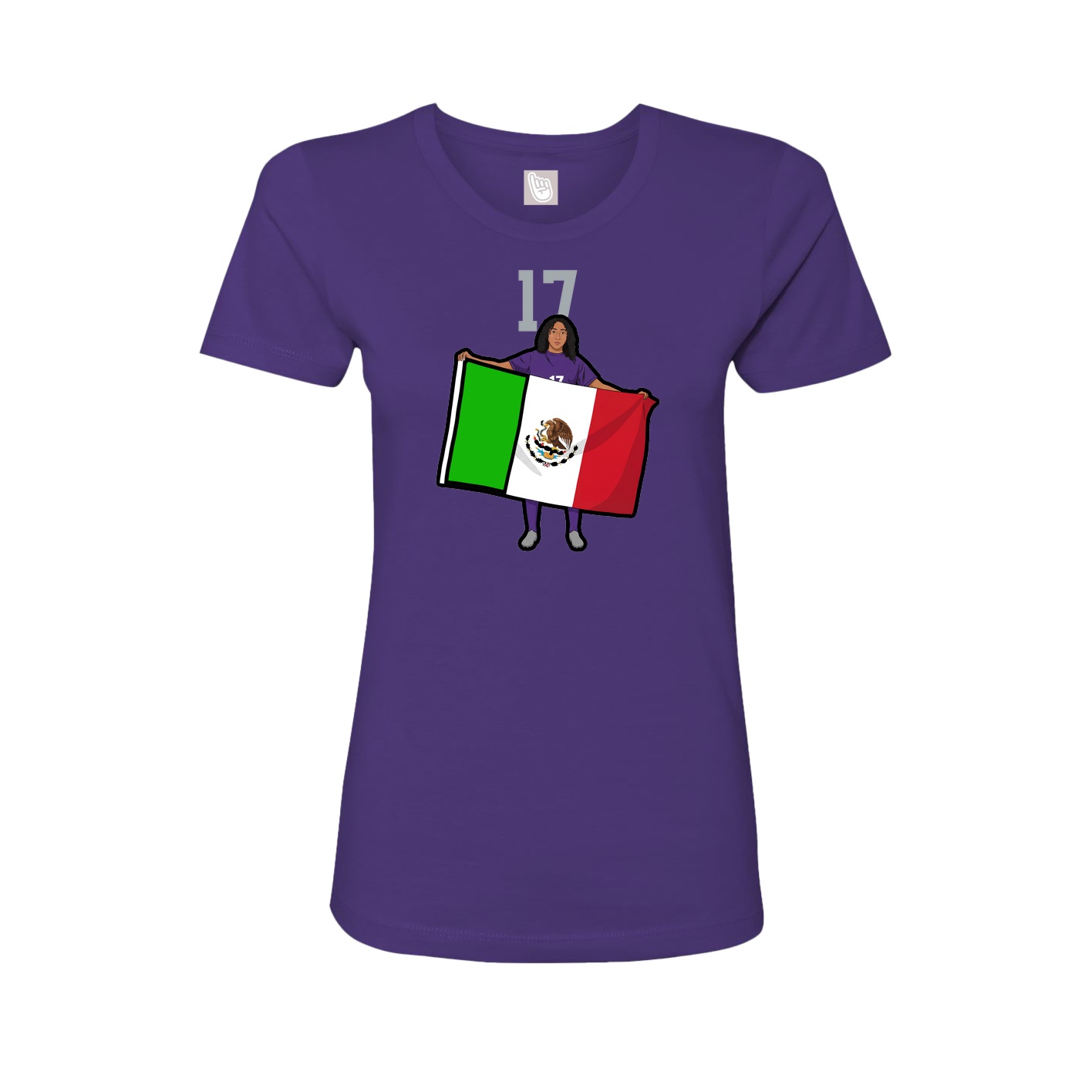 Womens Tee — Number Top in Purple