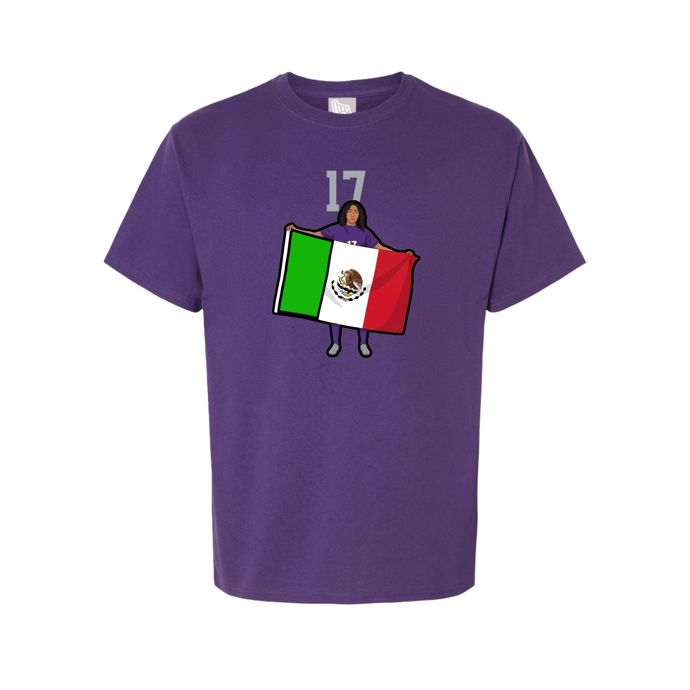 Youth Tee — Number Top in Purple