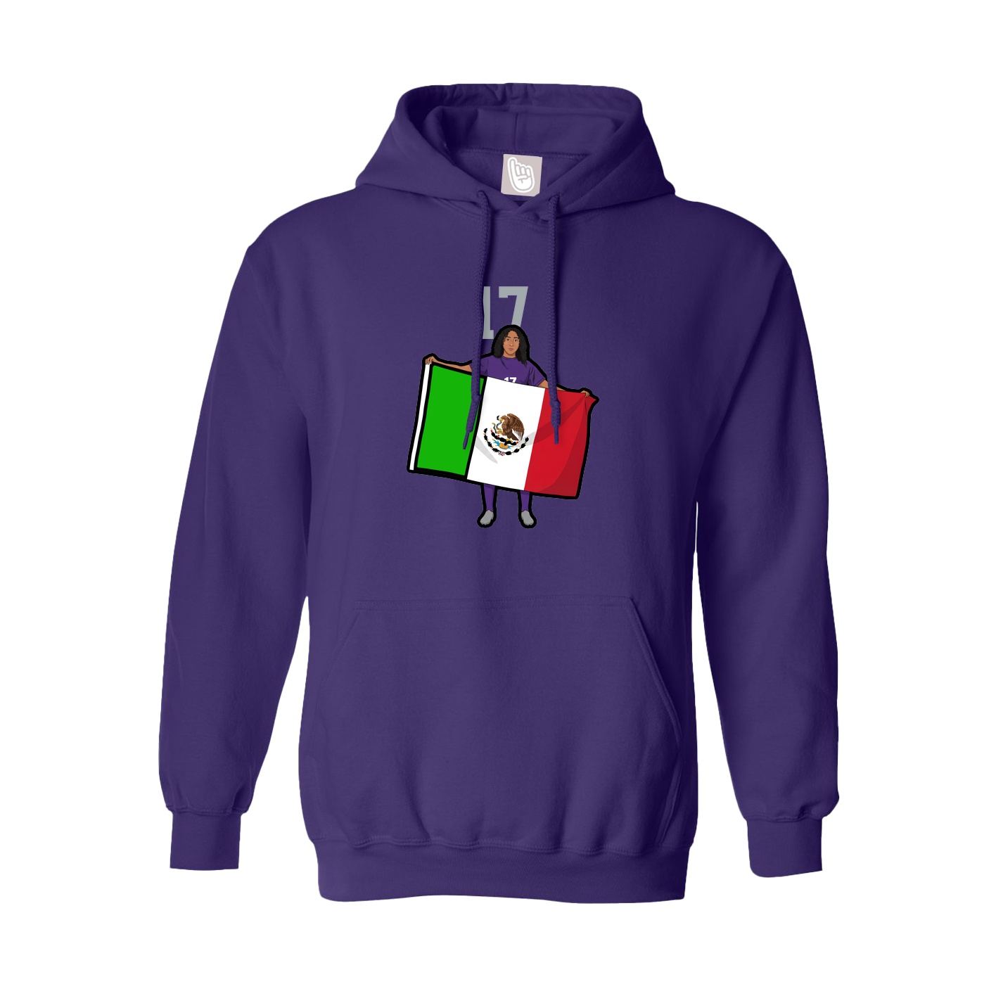 Youth Hoodie — Number Top in Purple