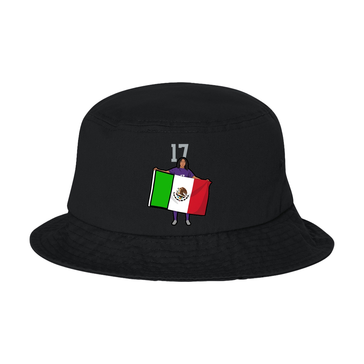 Bucket Cap — Number Top in Black