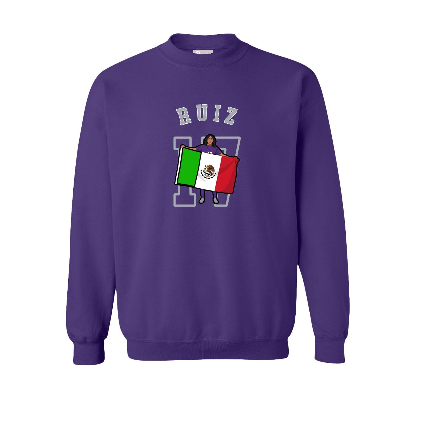 Fleece Crew — Shirsey Arch in Purple
