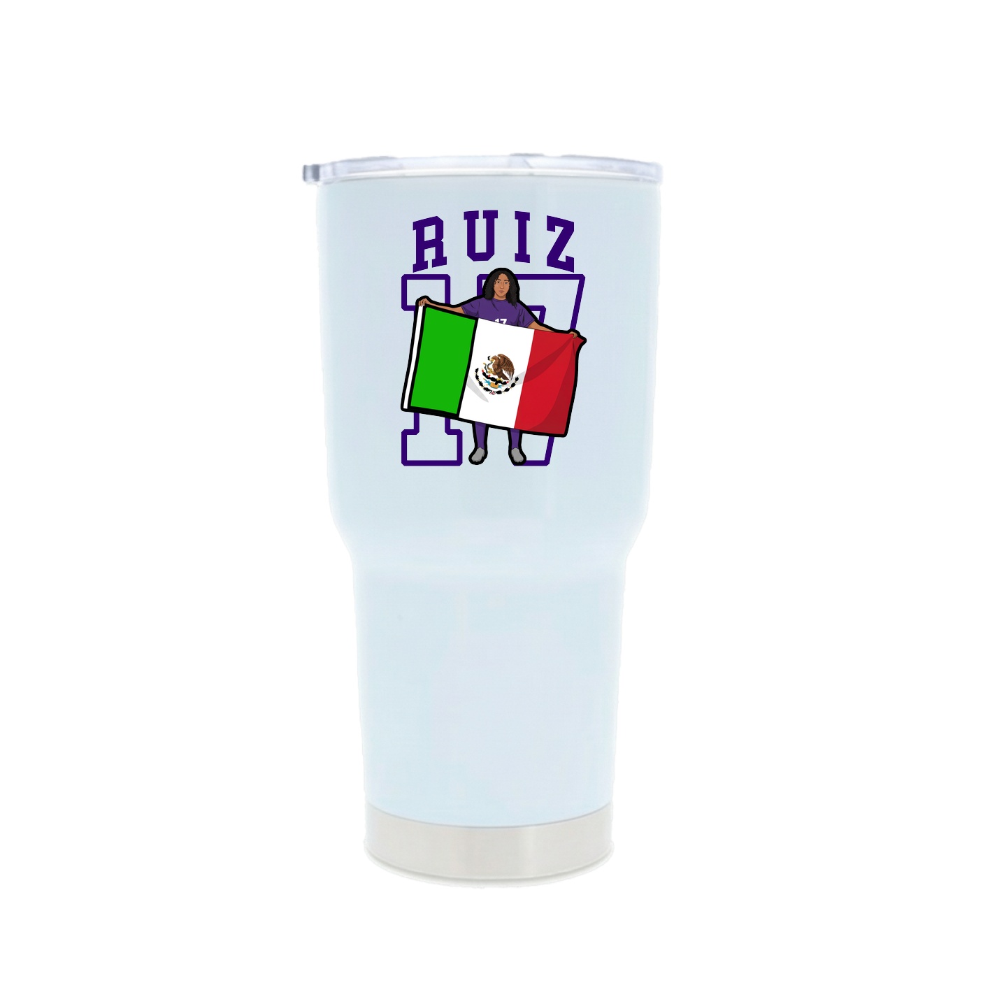30oz Stainless Steel Tumbler — Shirsey in White