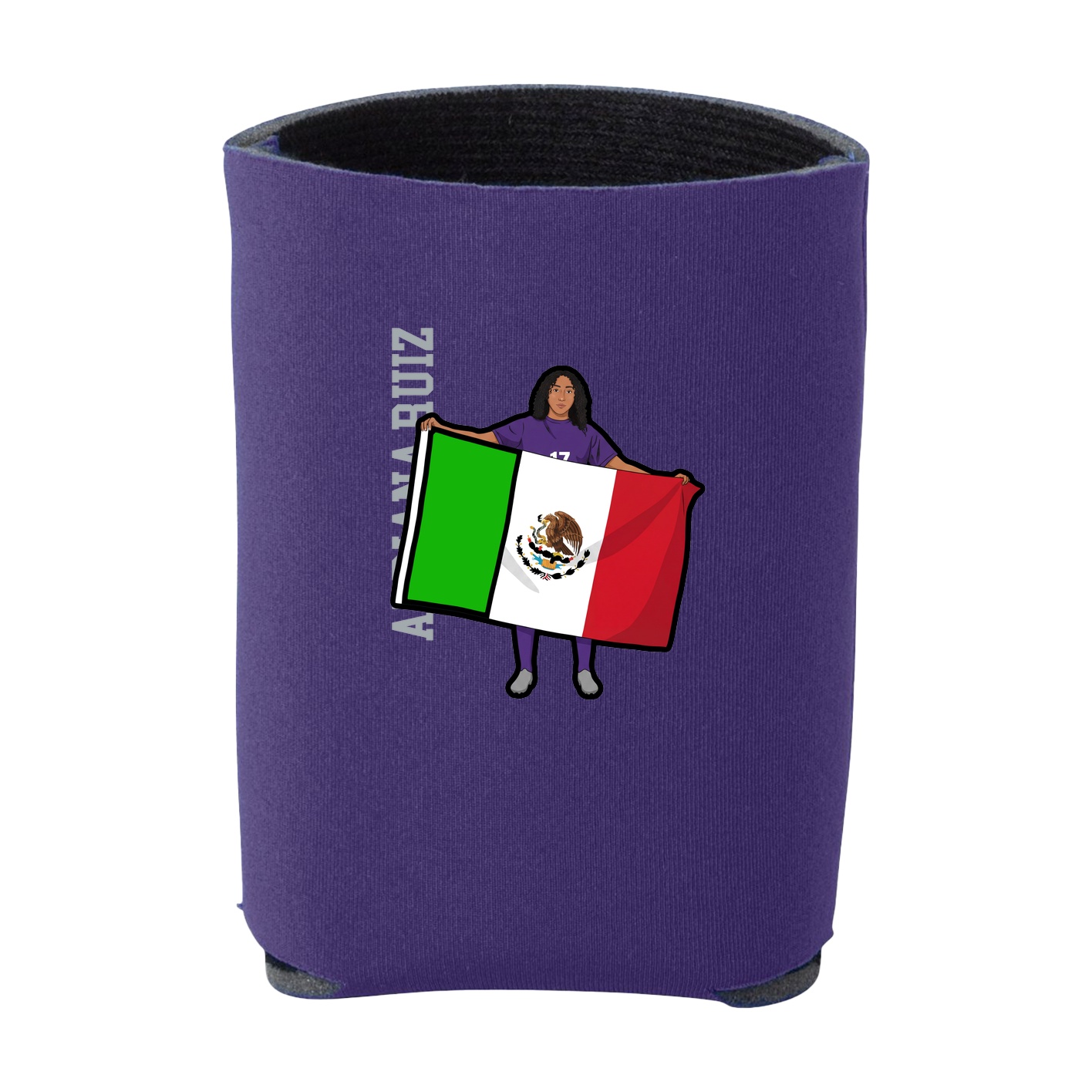 Can Holder — Name Vertical in Purple