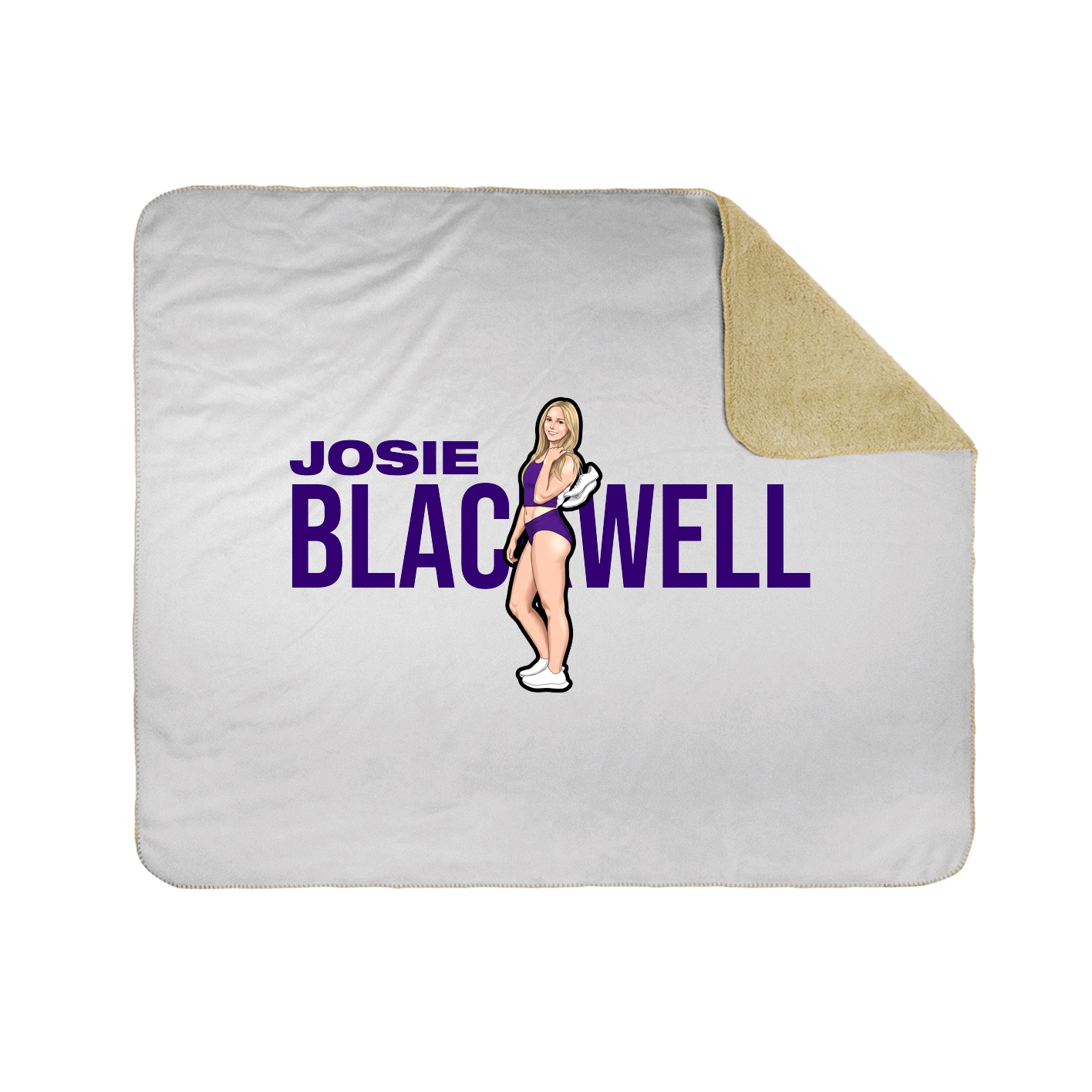Throw Blanket — Player Name in White
