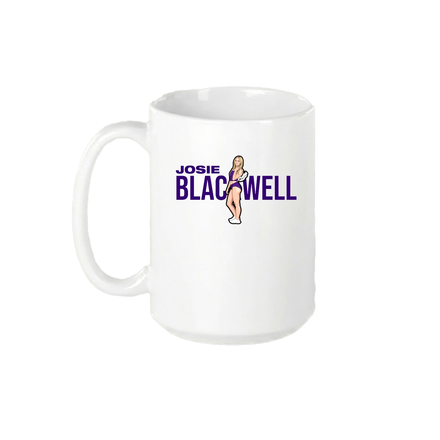 15oz Coffee Mug — Player Name in White