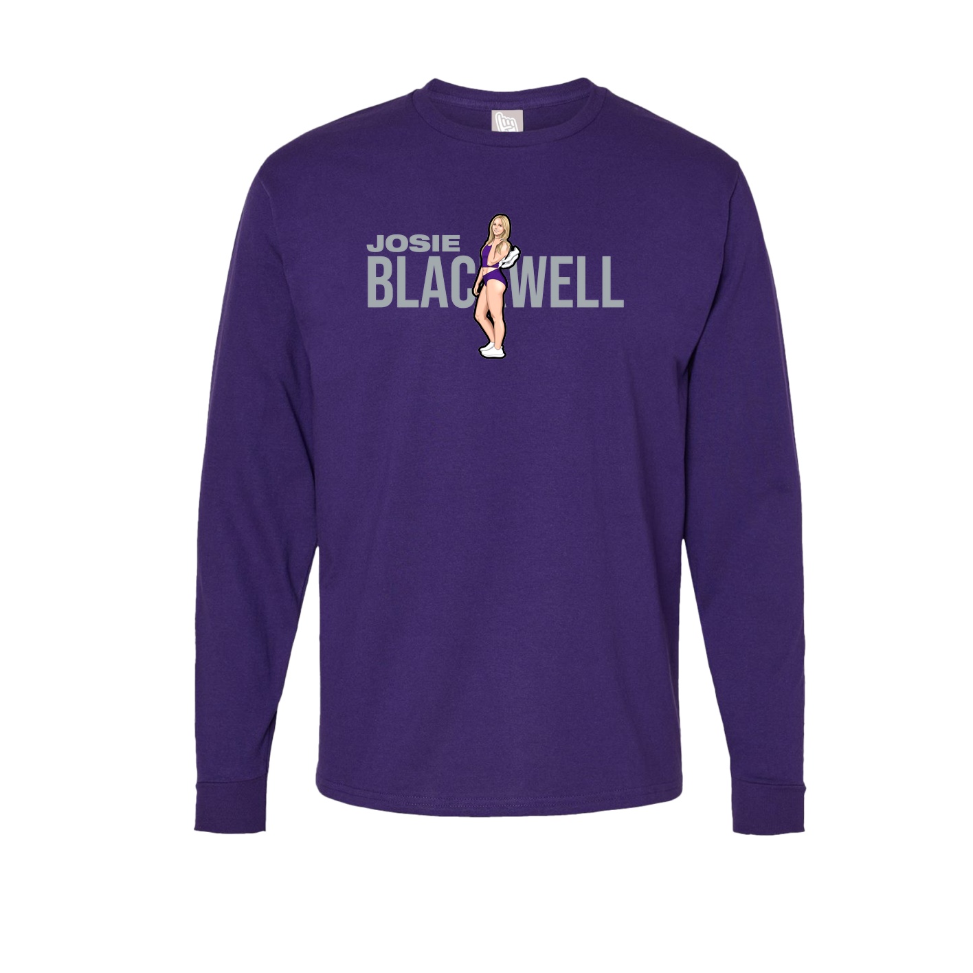 Long Sleeve Tee — Player Name in Purple