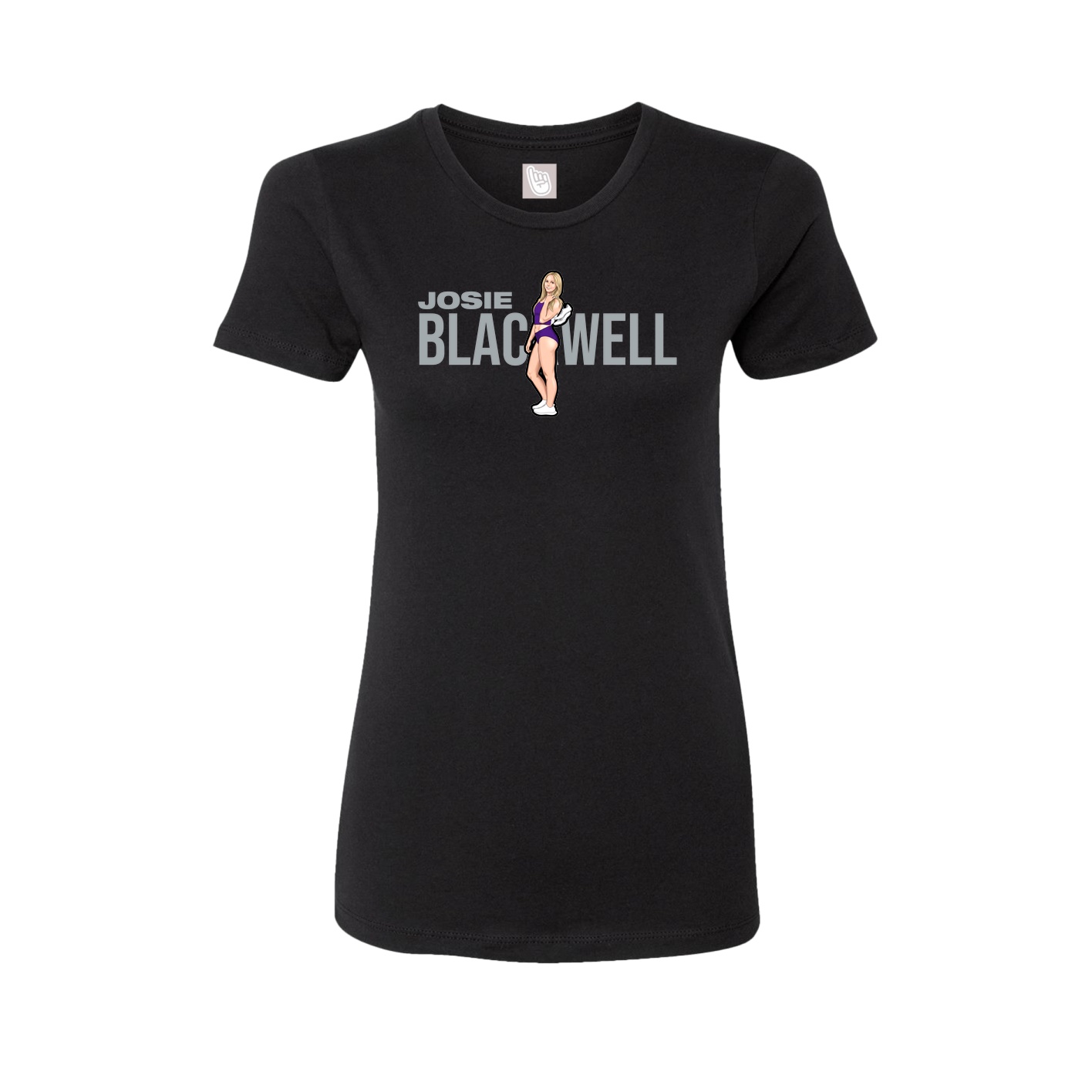 Fitted Women's Tee — Player Name in Black