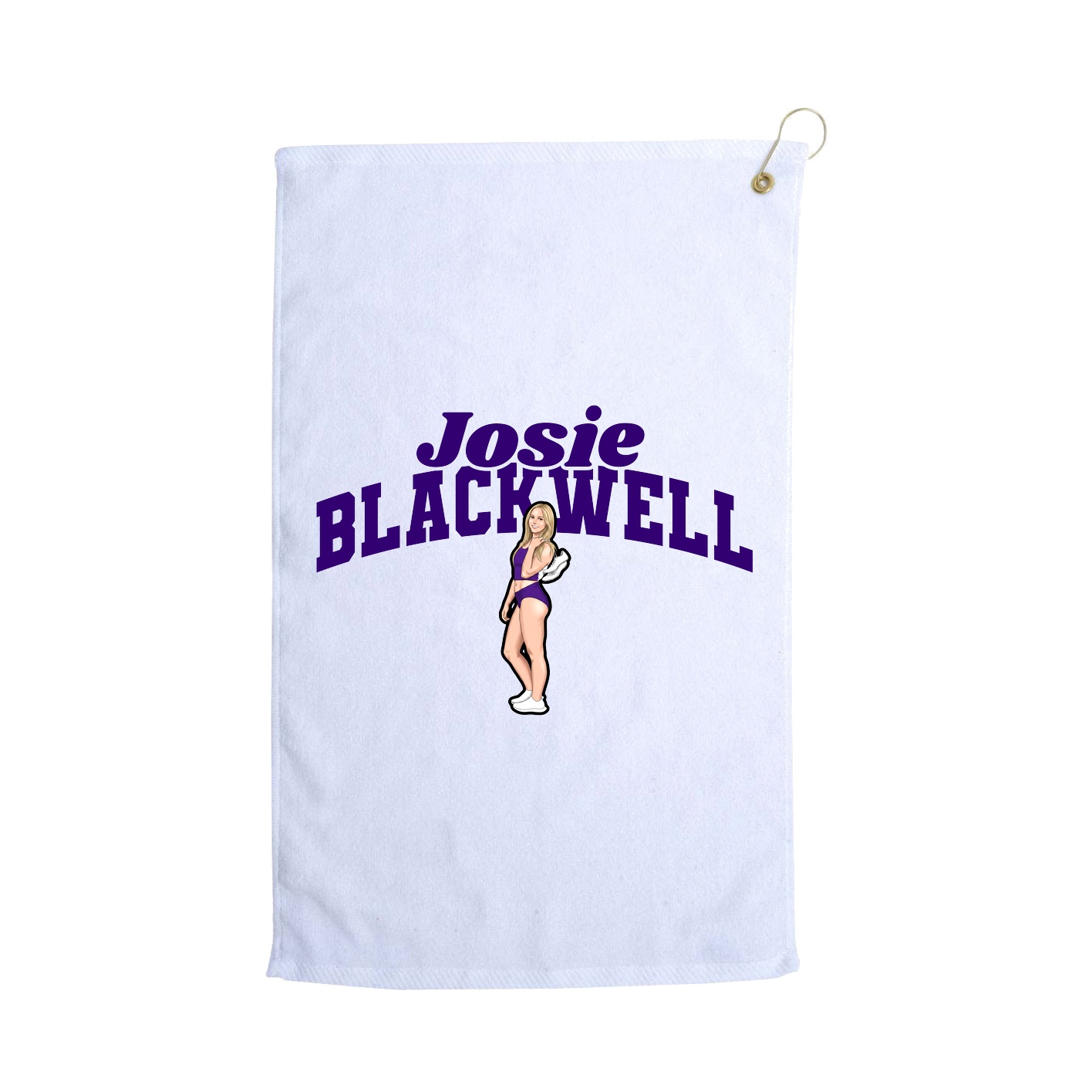 Golf Towel — Signature Arch in White