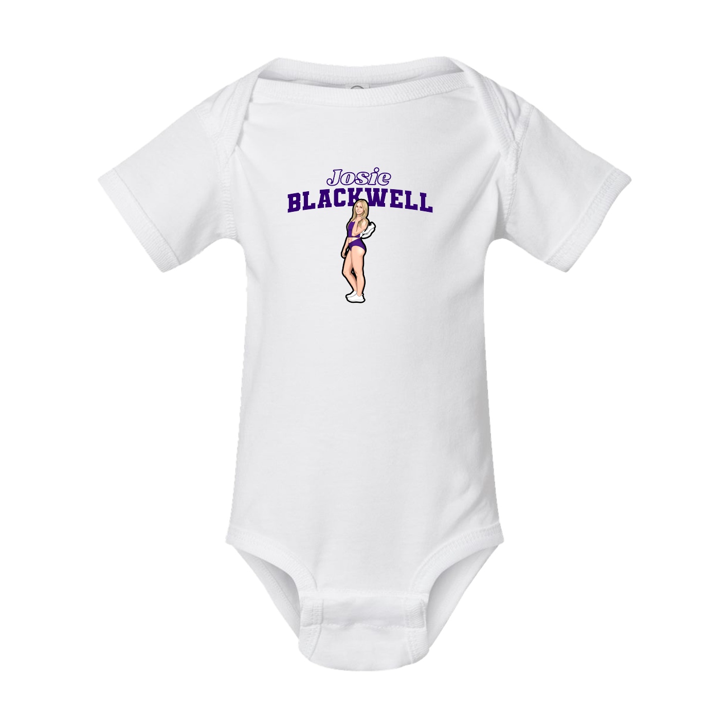 Baby Onesie — Name Arch in White