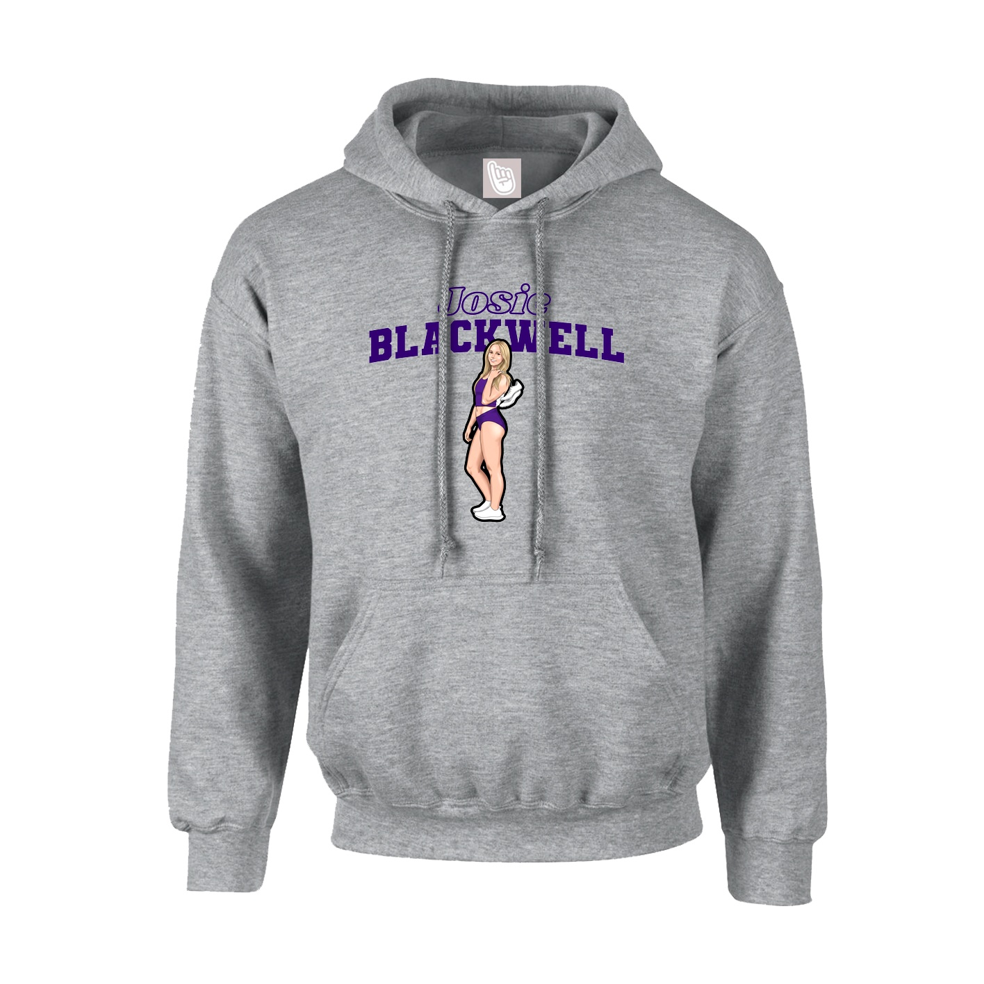 Hoodie — Name Arch in Grey
