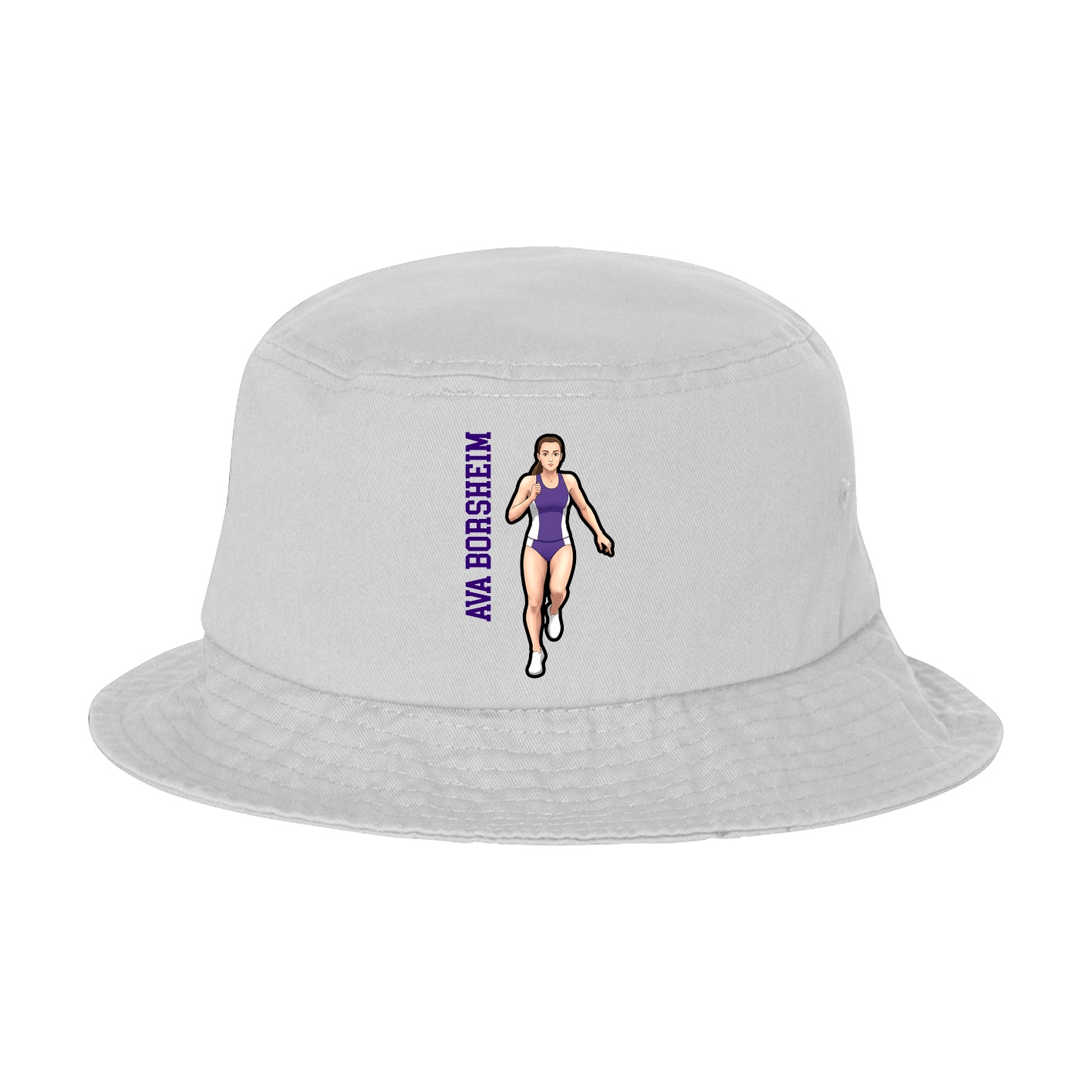 Bucket Cap — Name Vertical in White
