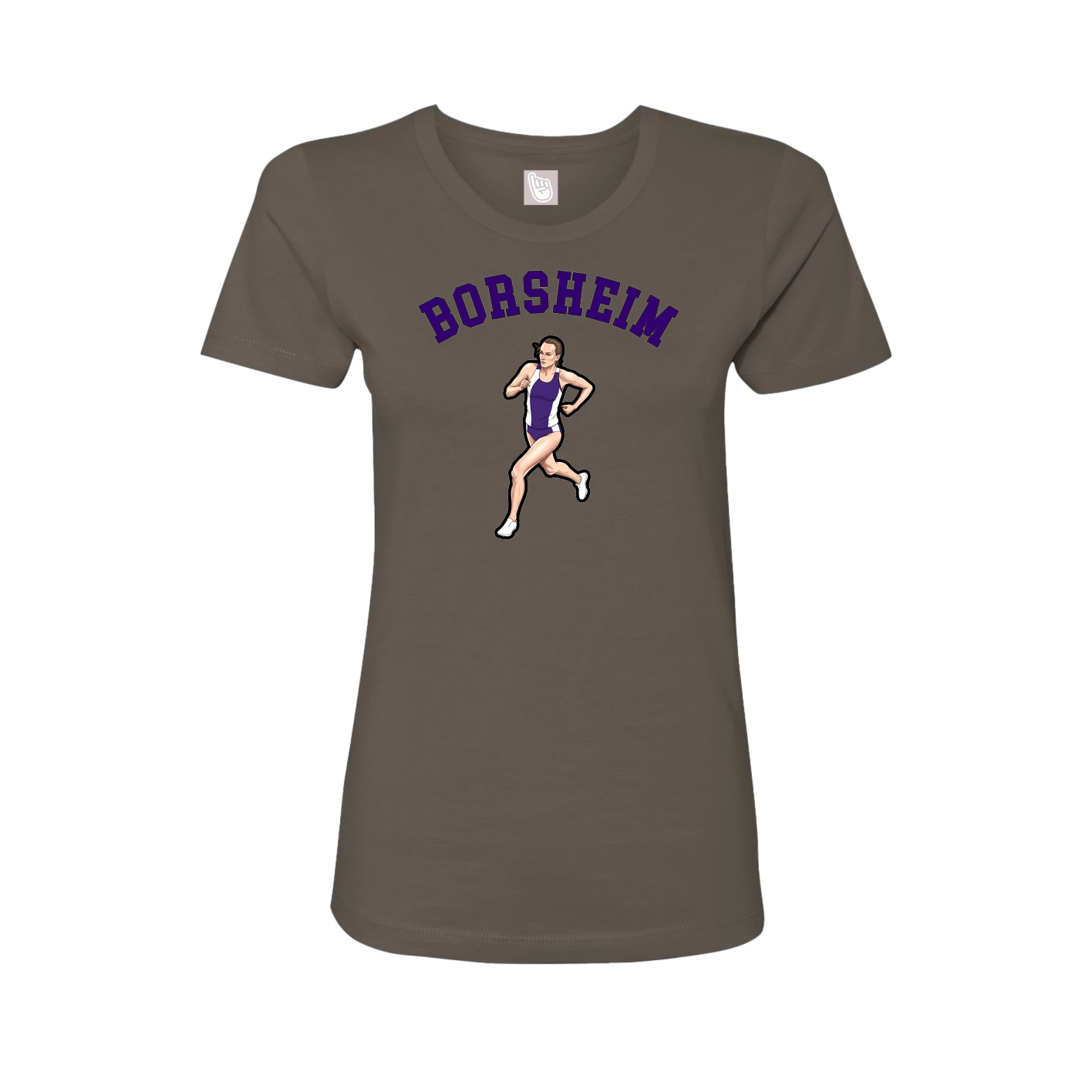 Fitted Women's Tee — Shirsey Arch in Grey
