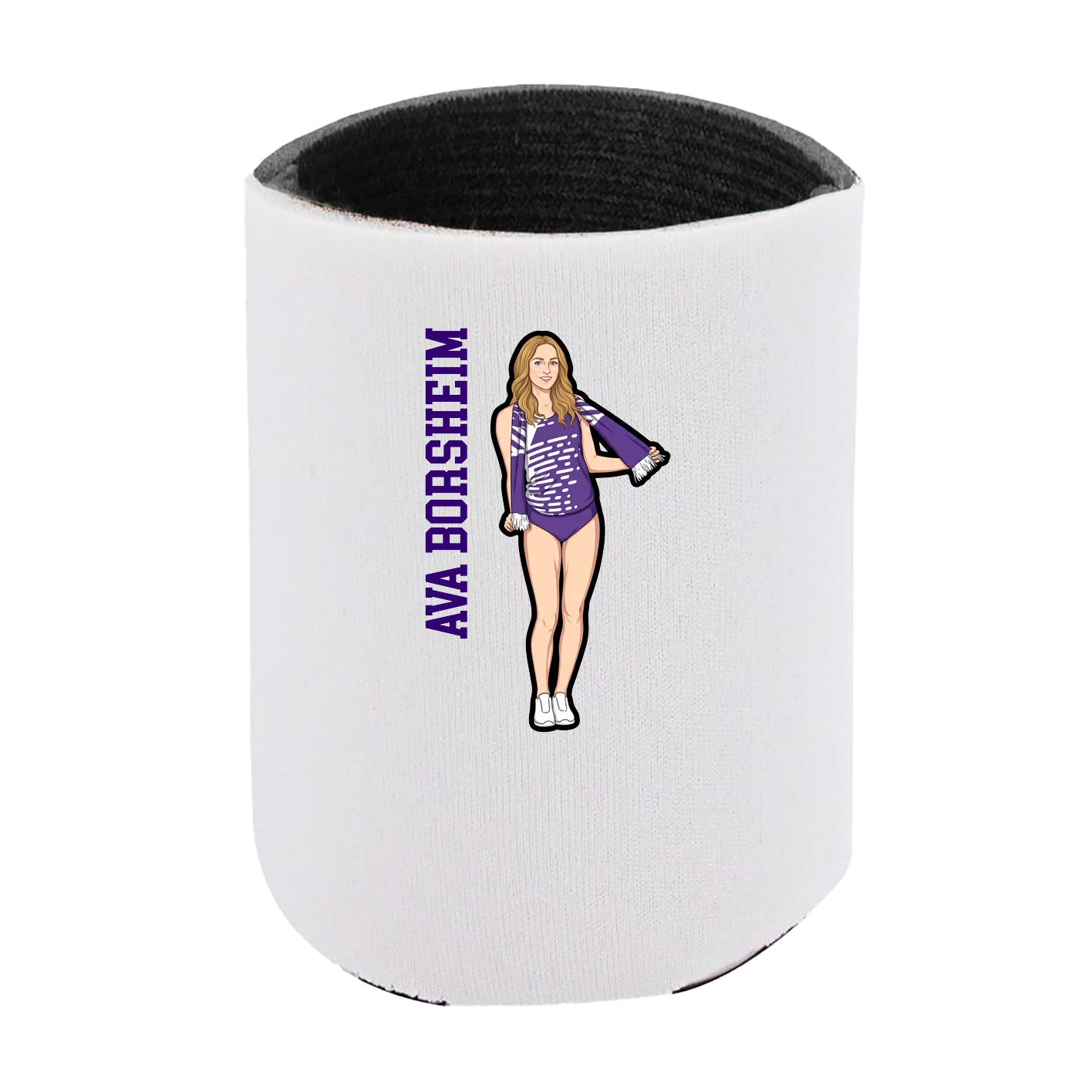 Can Holder — Name Vertical in White