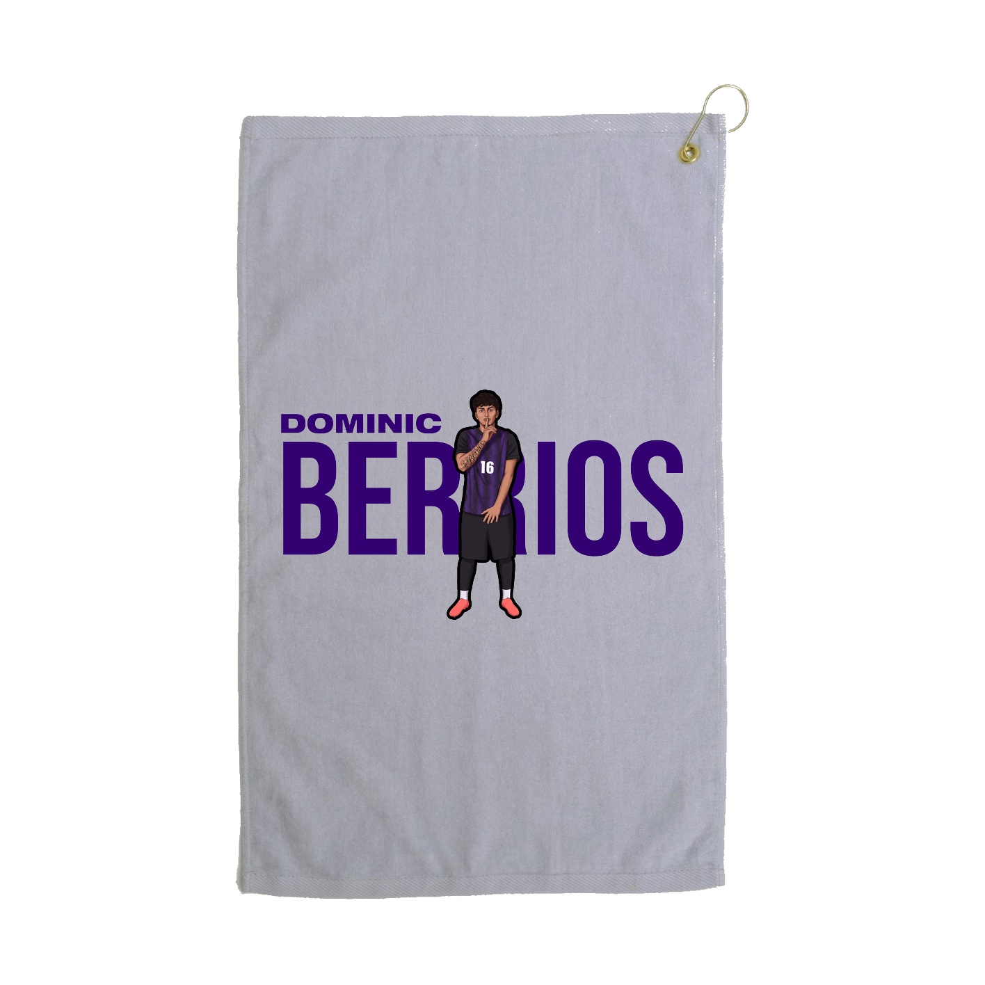 Golf Towel — Player Name in Grey