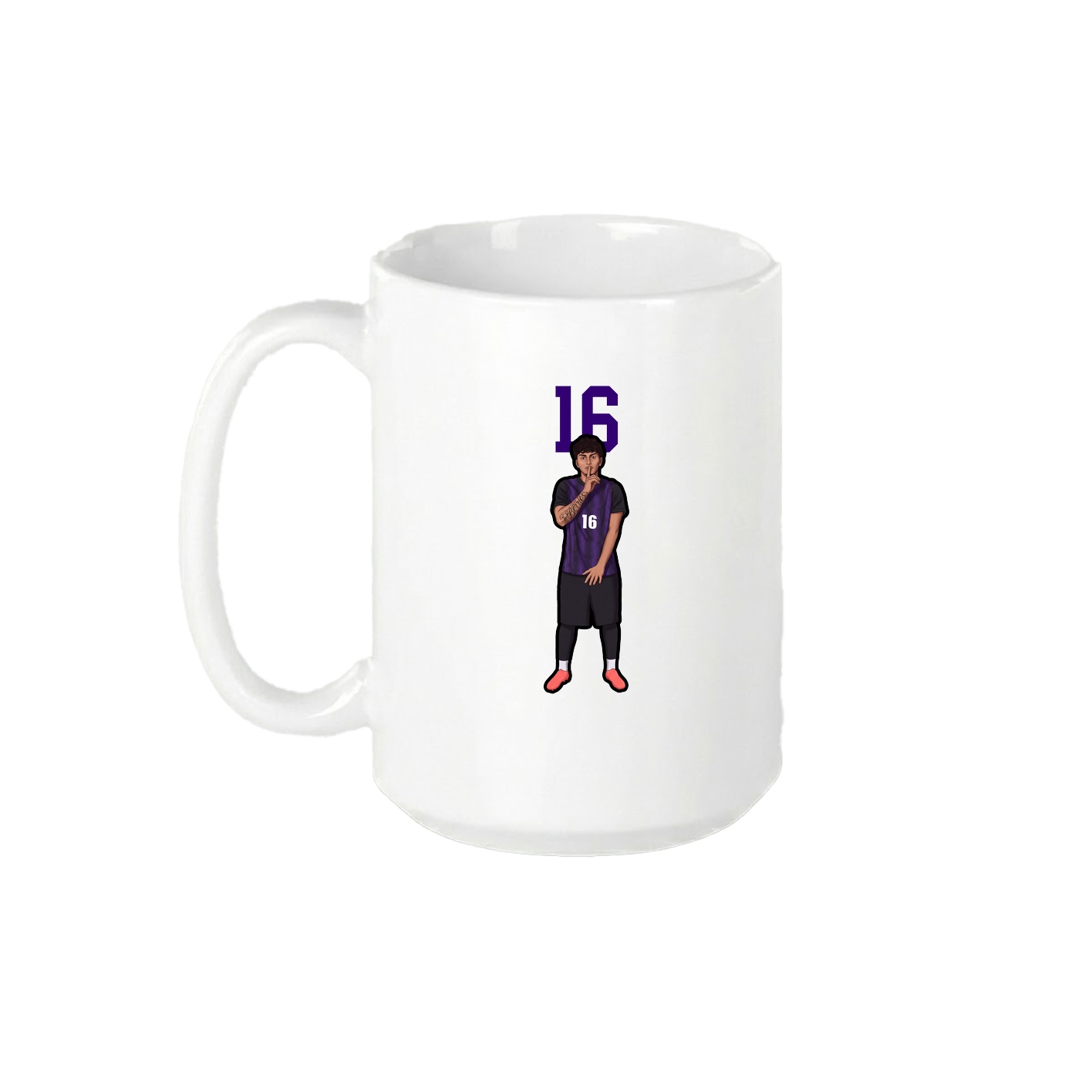 15oz Coffee Mug — Number Top in White