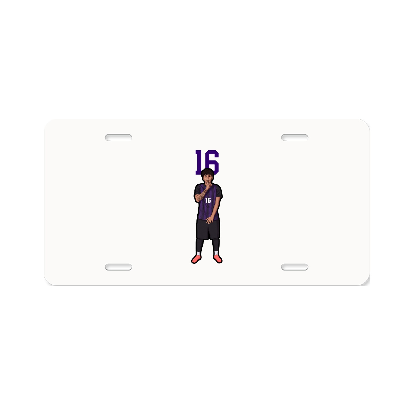 License Plate — Number Top in Classic
