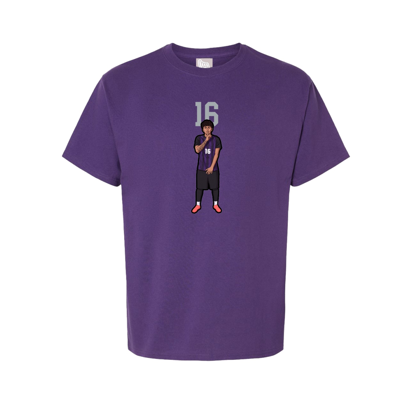 Youth Tee — Number Top in Purple