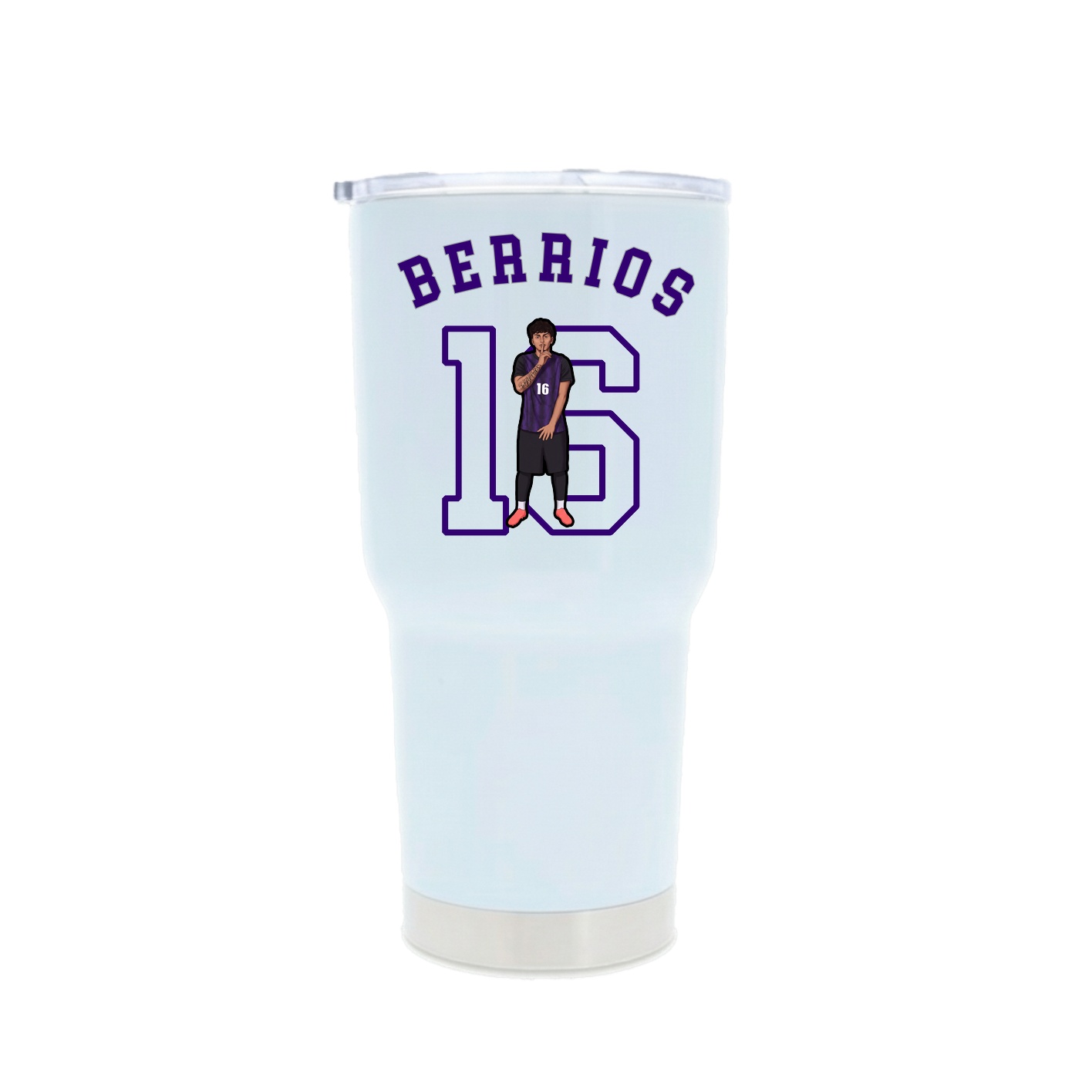 30oz Stainless Steel Tumbler — Shirsey Arch in White