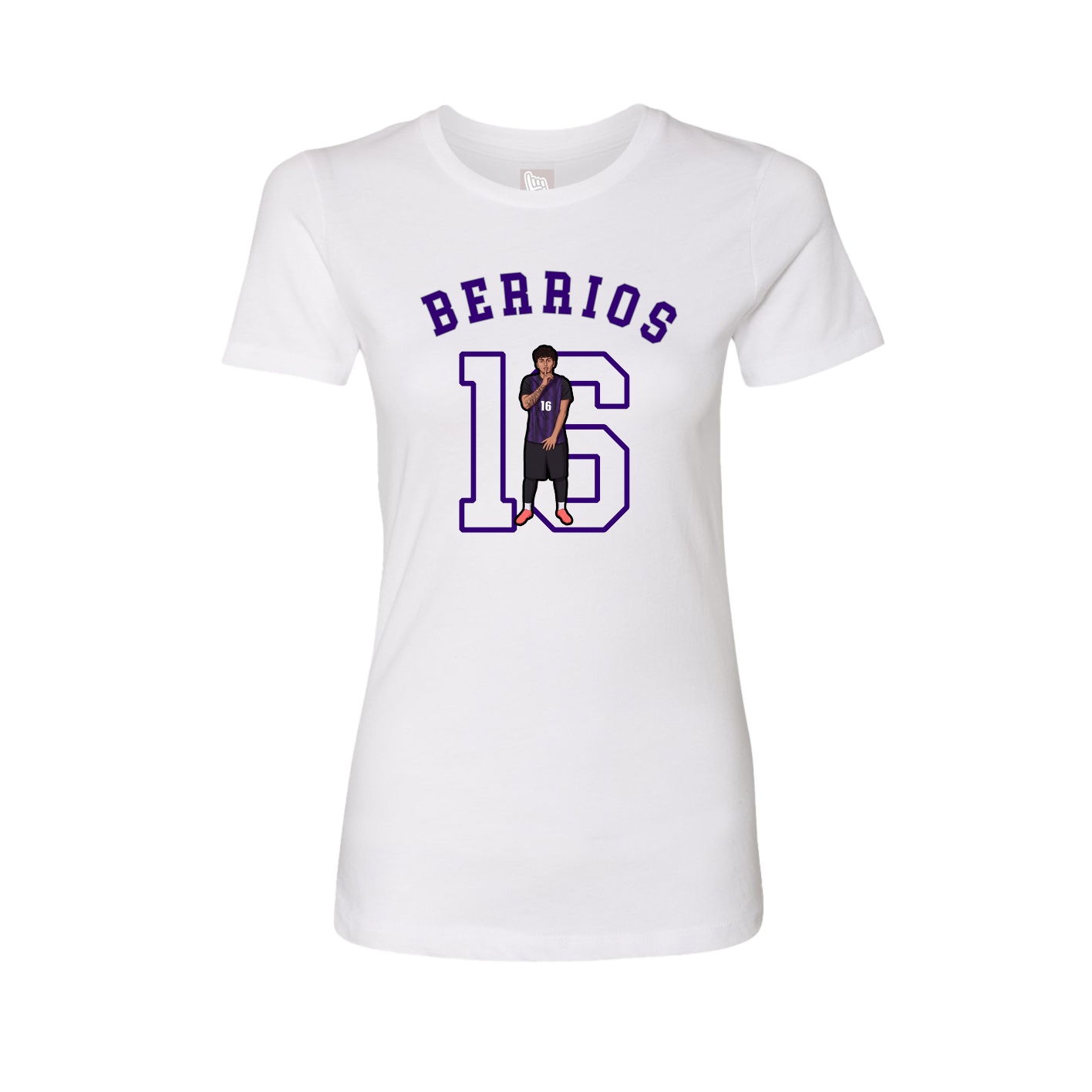 Fitted Women's Tee — Shirsey Arch in White