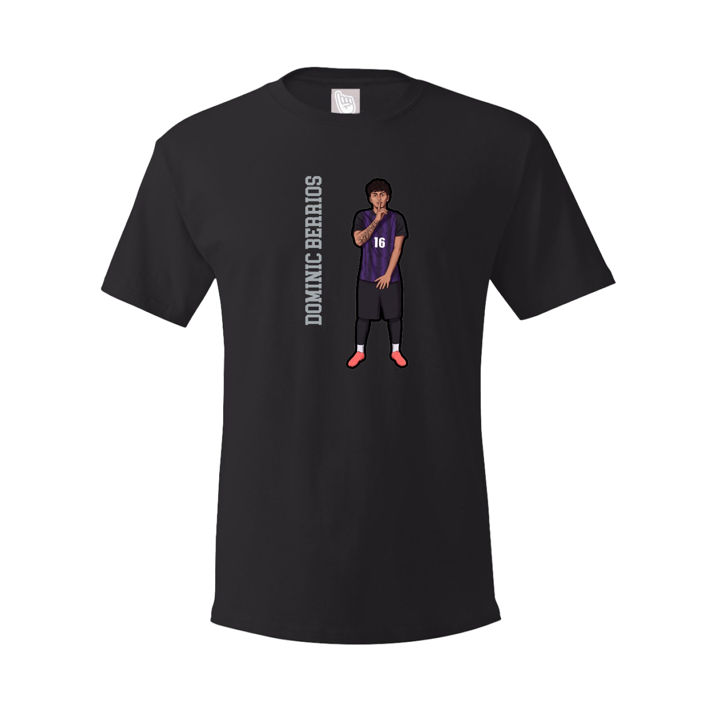 Youth Tee — Name Vertical in Black