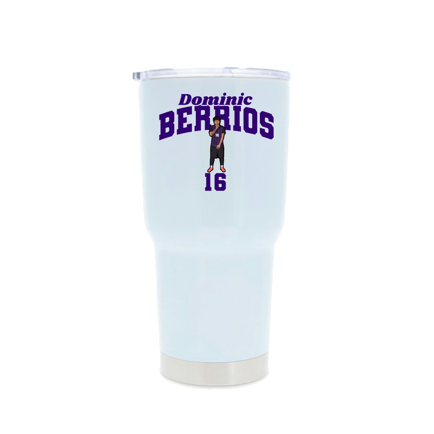 30oz Stainless Steel Tumbler — Signature Arch in White