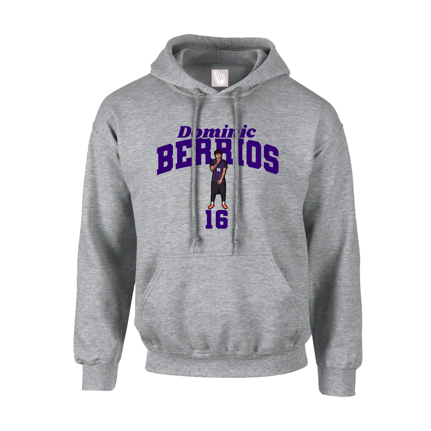 Youth Hoodie — Signature Arch in Grey