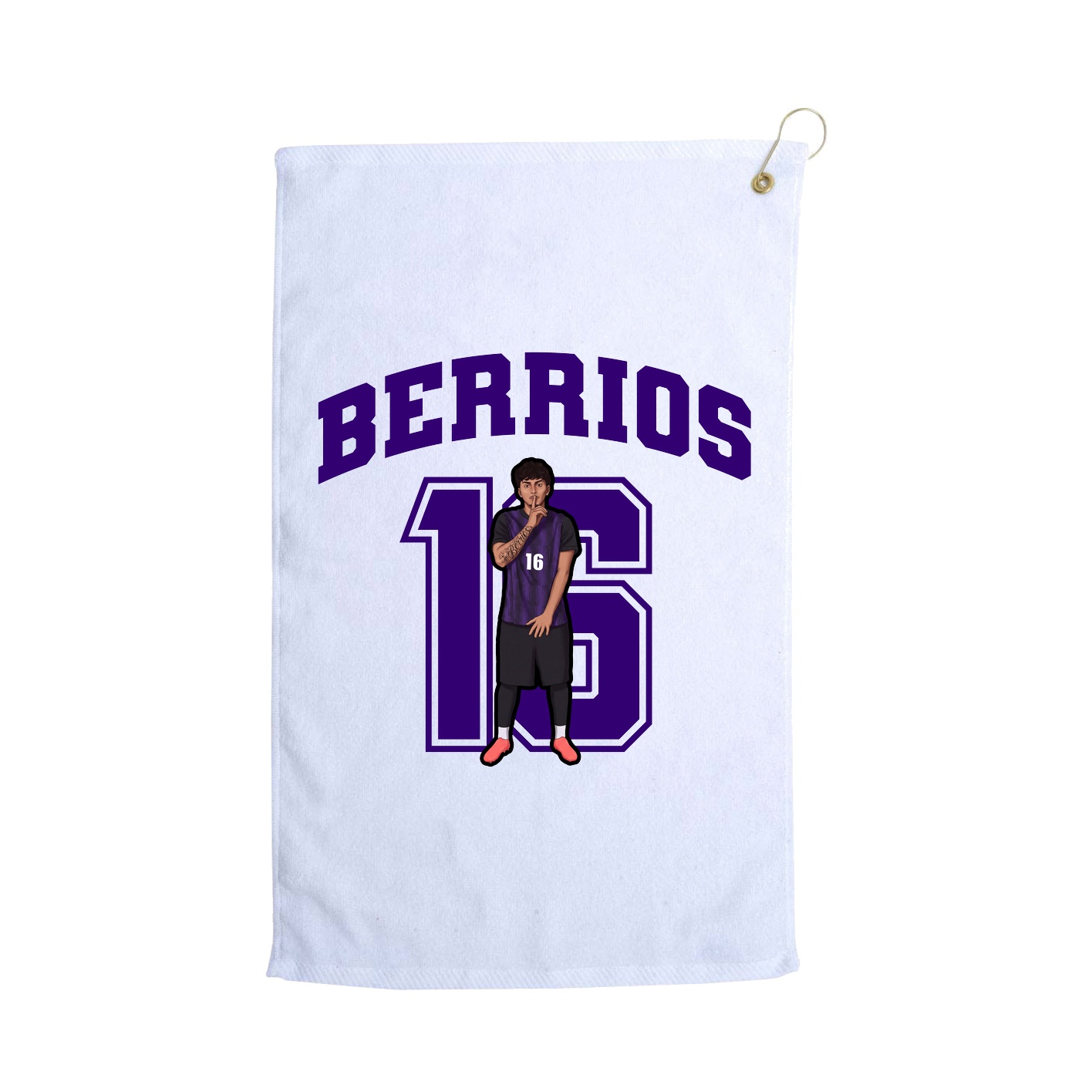 Golf Towel — Number in White