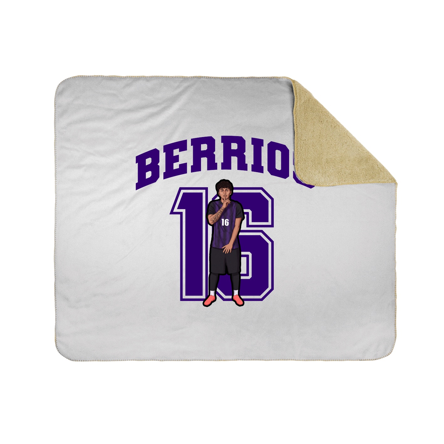 Throw Blanket — Number in White