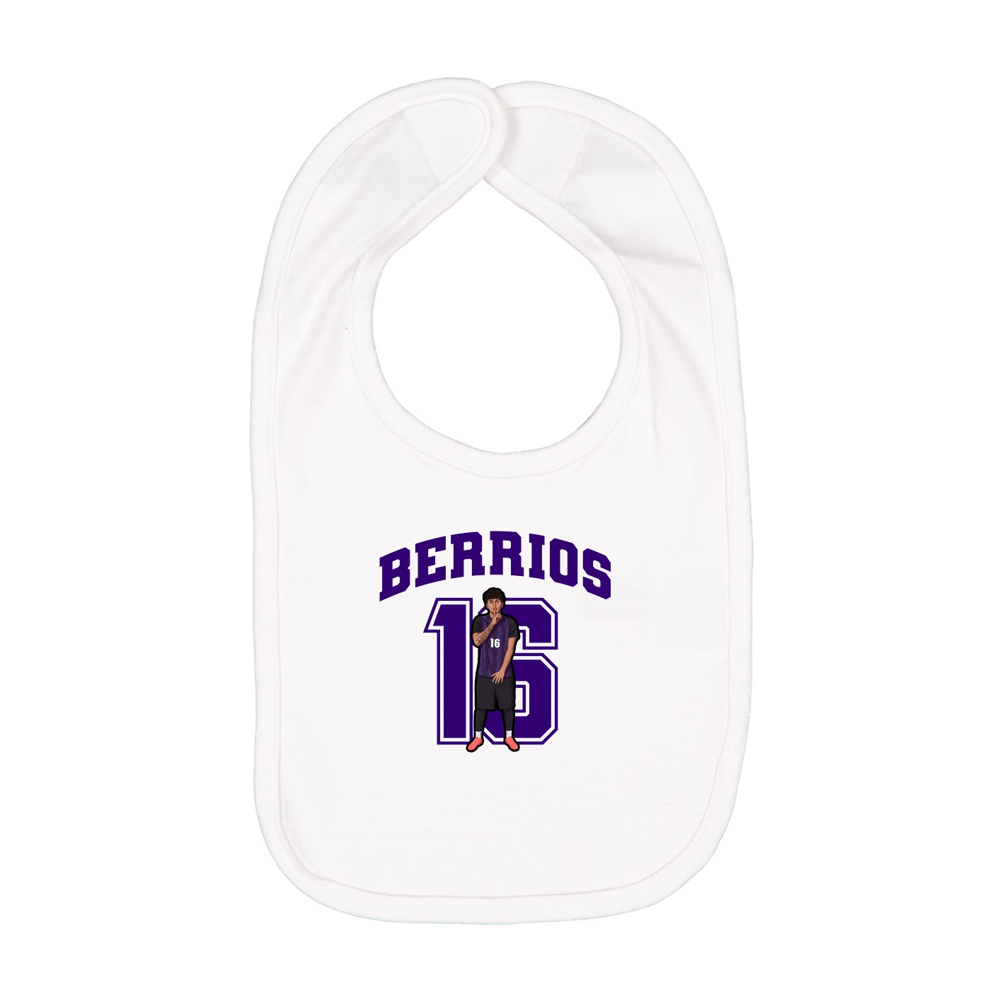 Infant Bib — Number in White