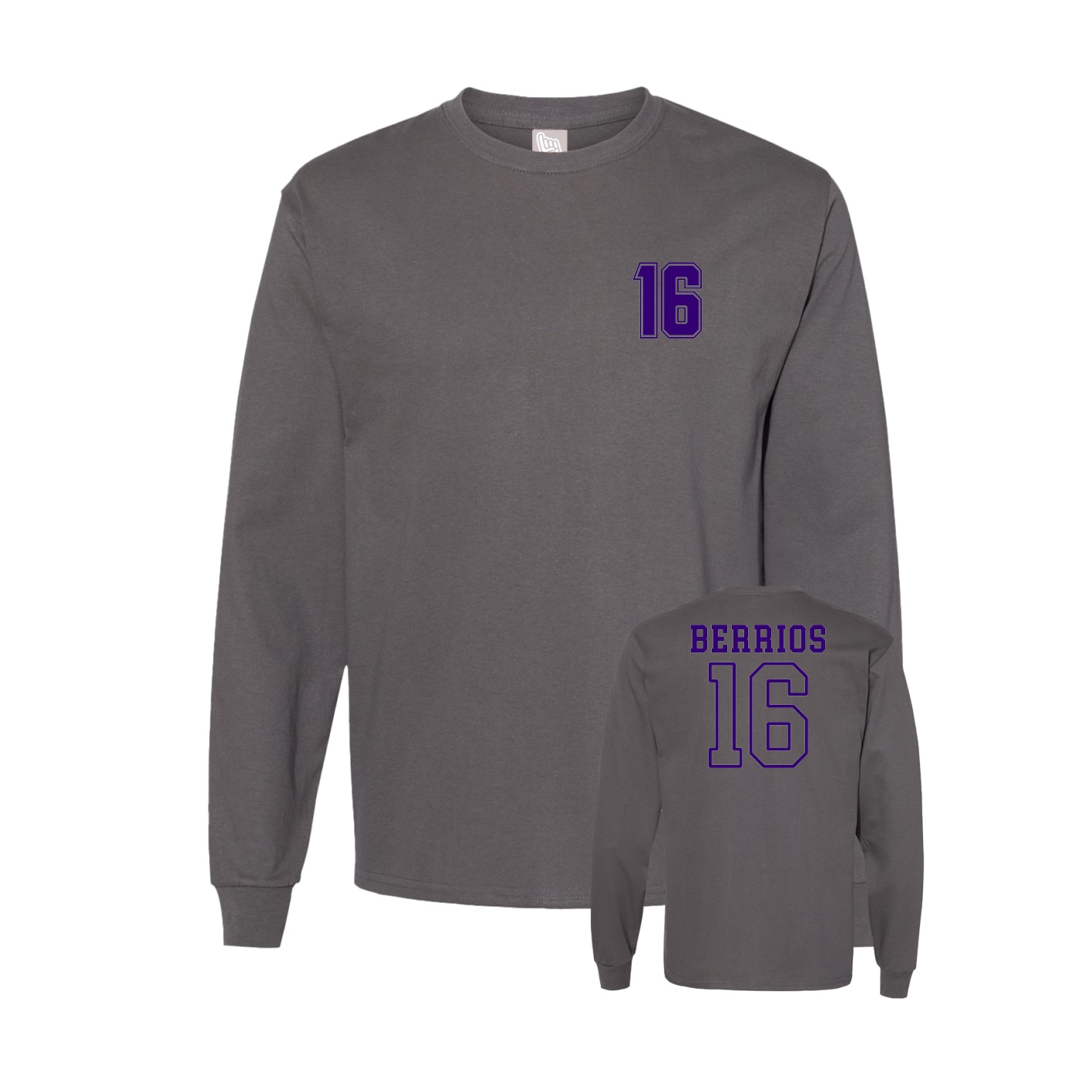 Long Sleeve Tee — Chest Back in Grey